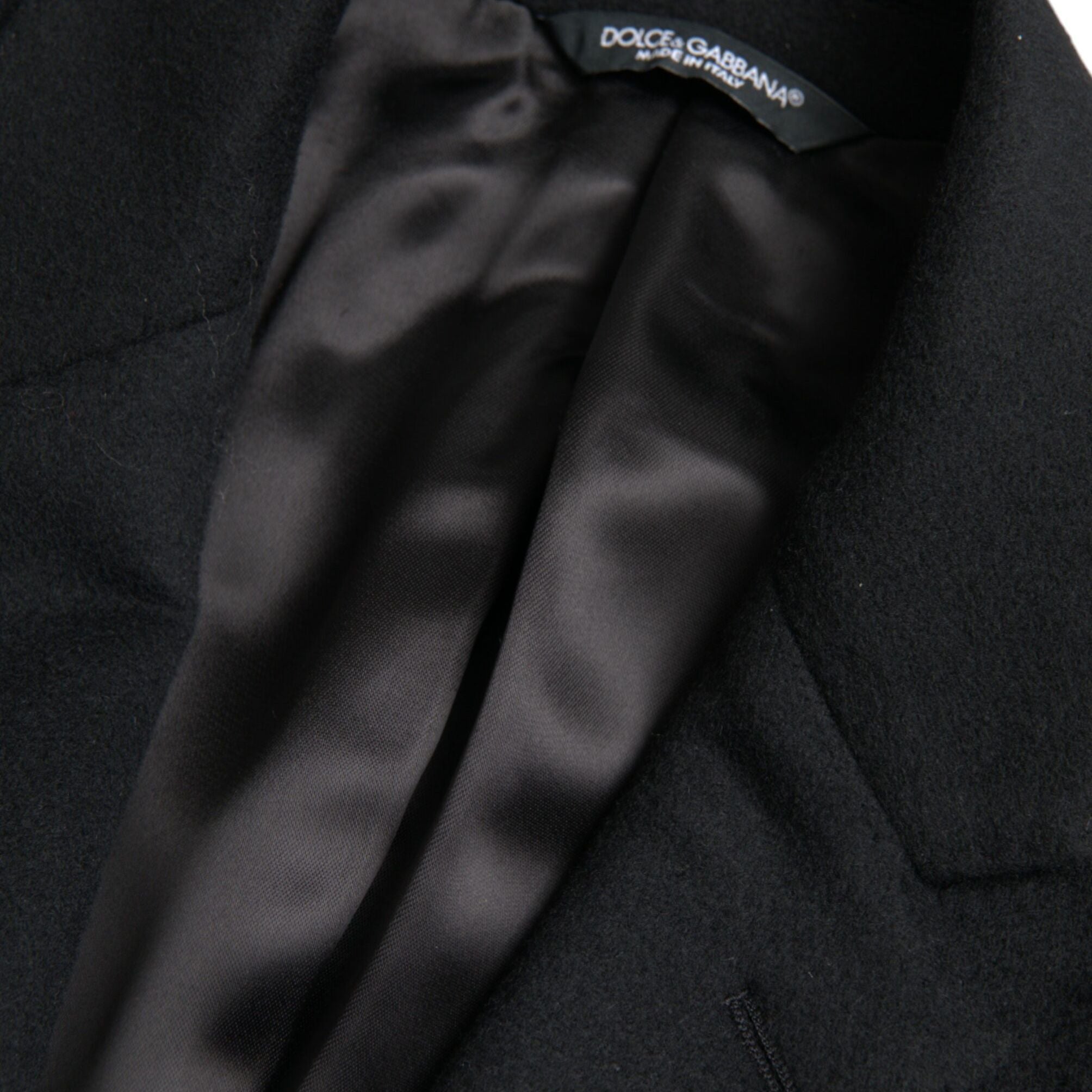Dolce & Gabbana Black Single Breasted Trench Coat Jacket