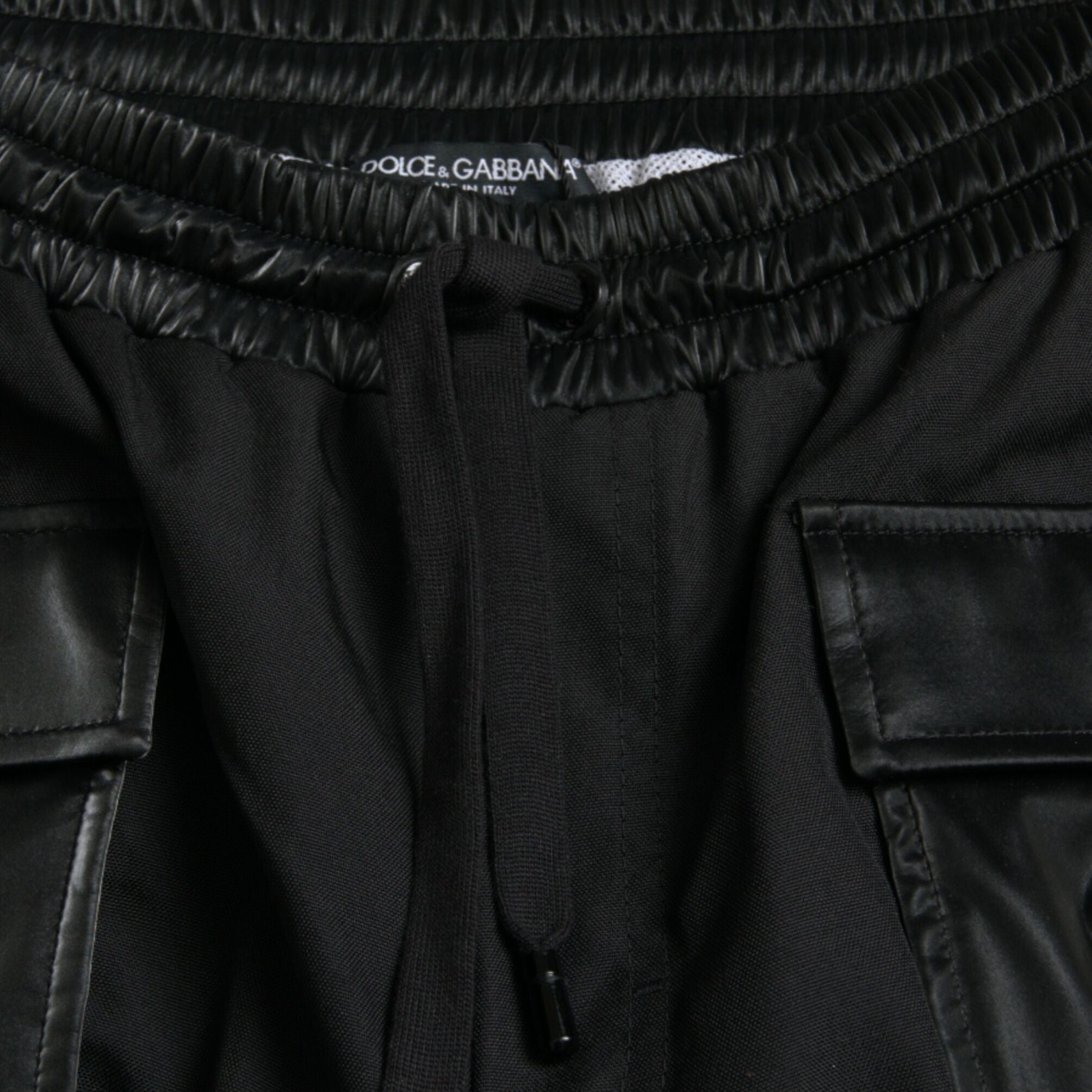 Dolce & Gabbana Black Nylon Cargo Jogger Men Sweatpants Pants