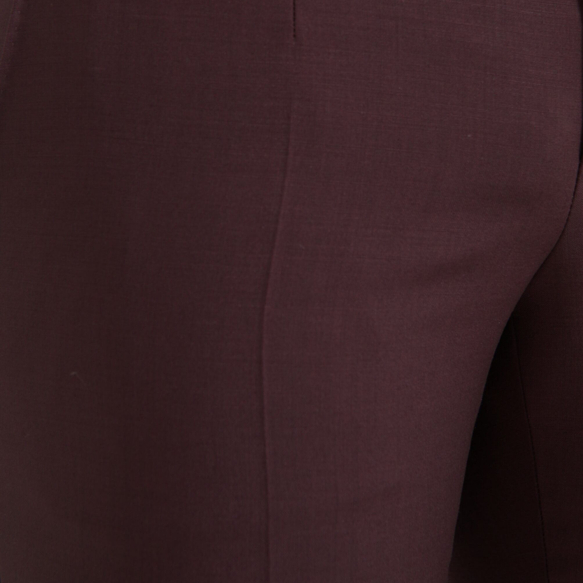 Dolce & Gabbana Maroon Wool Men Slim Fit Dress Pants