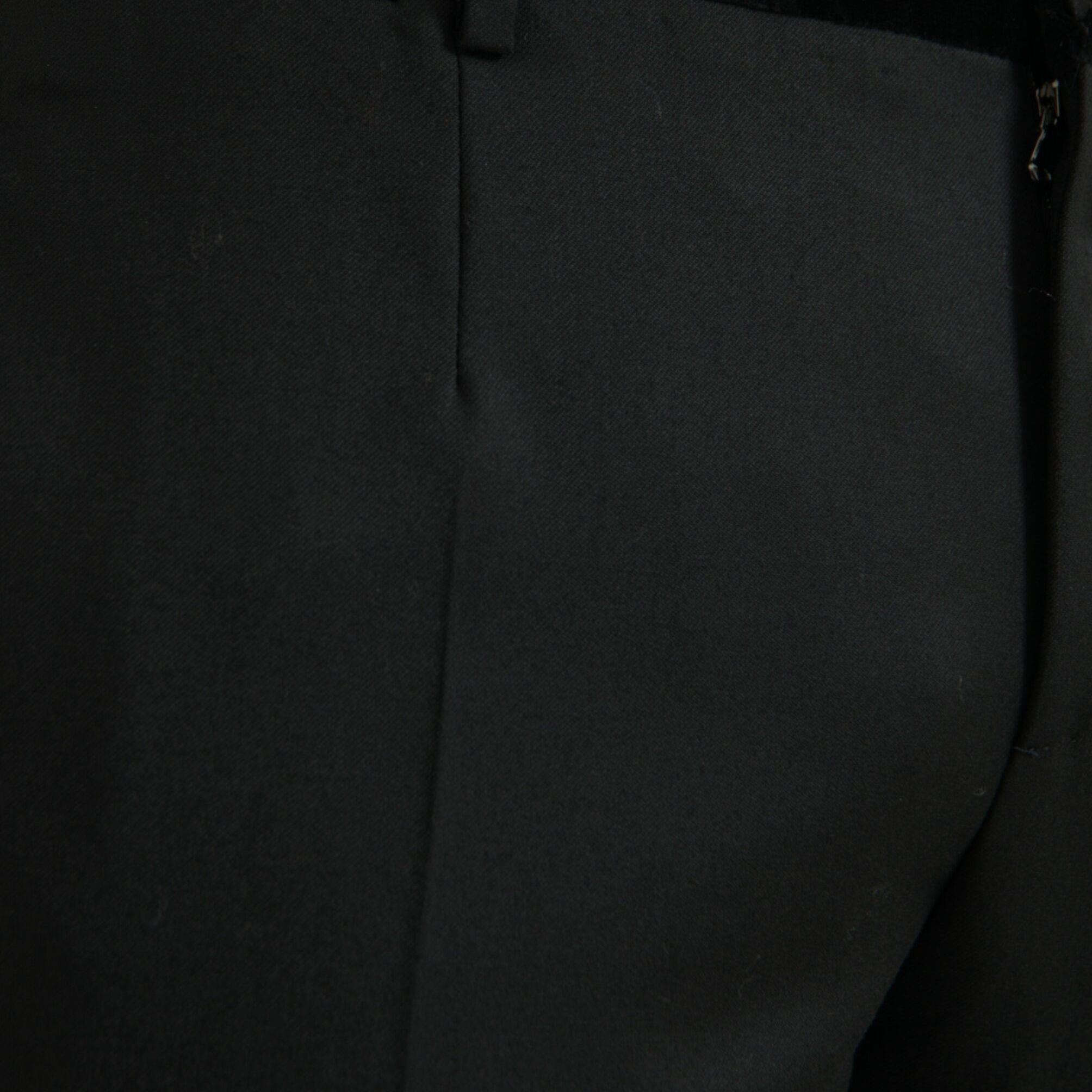 Dolce & Gabbana Black Silk Men Skinny Dress Pants