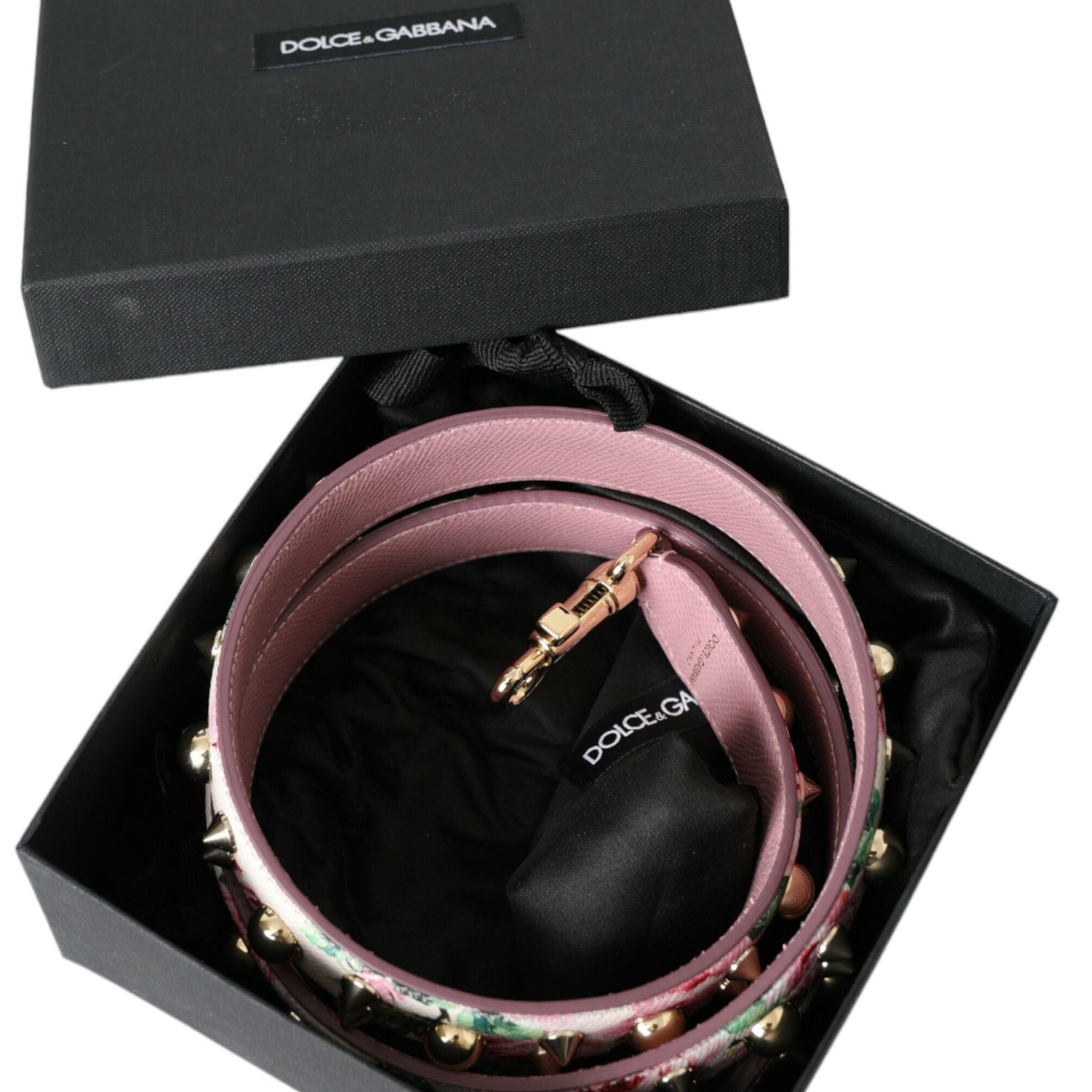 Dolce & Gabbana Pink Floral Handbag Accessory Shoulder Strap