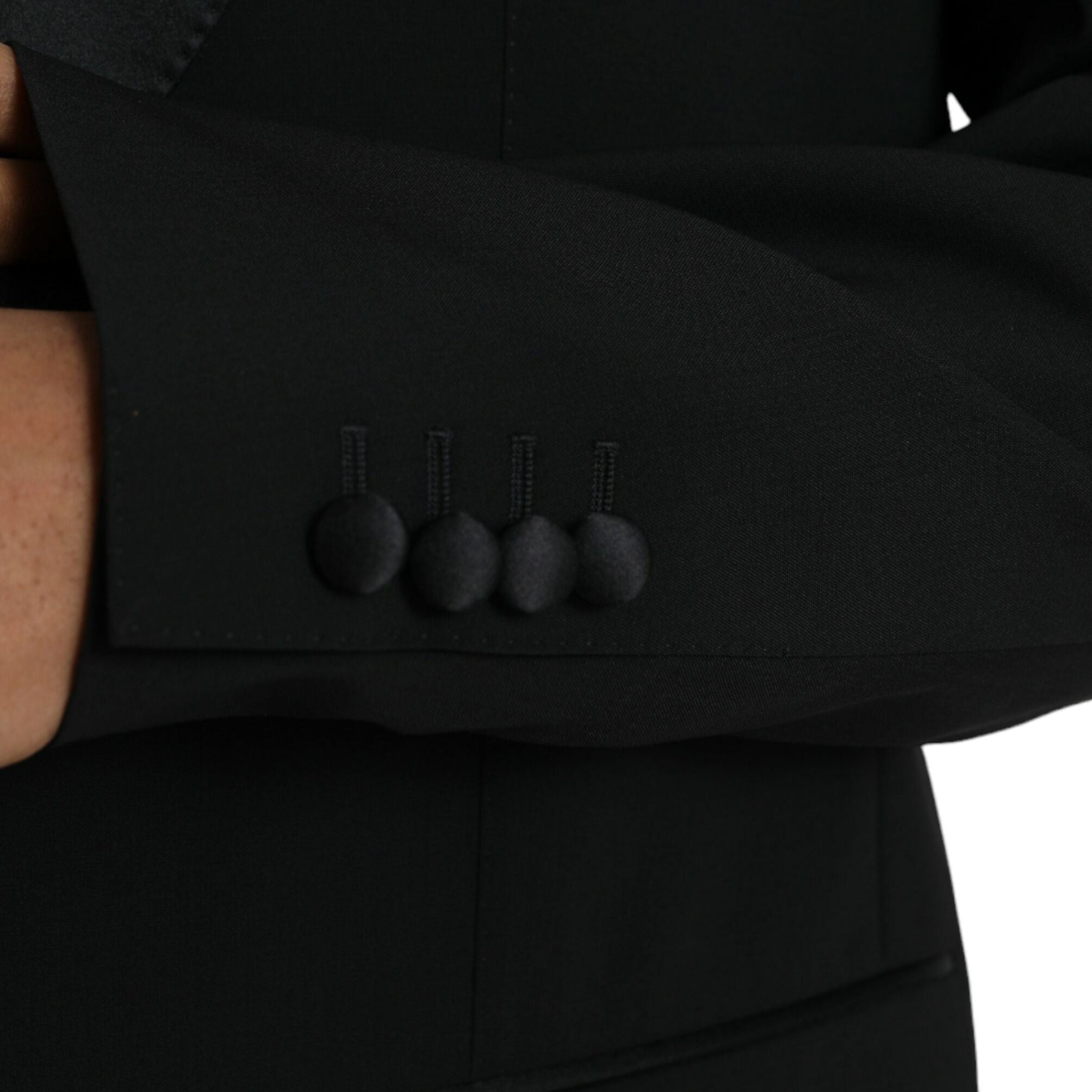 Dolce & Gabbana Black SICILIA Single Breasted Coat Blazer