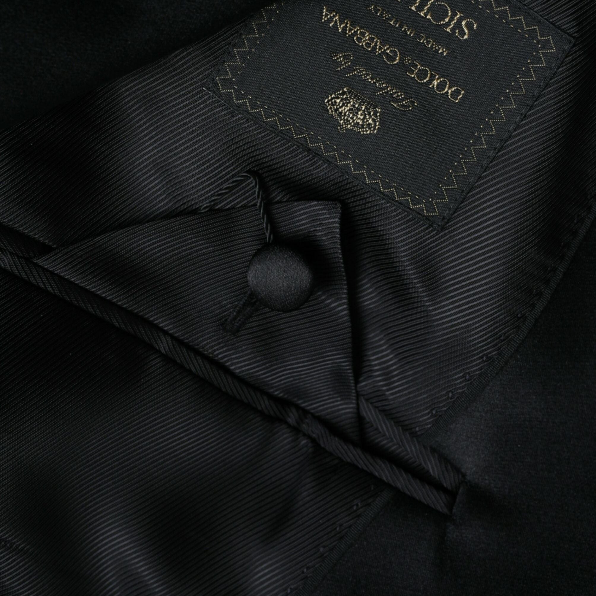 Dolce & Gabbana Black SICILIA Single Breasted Coat Blazer