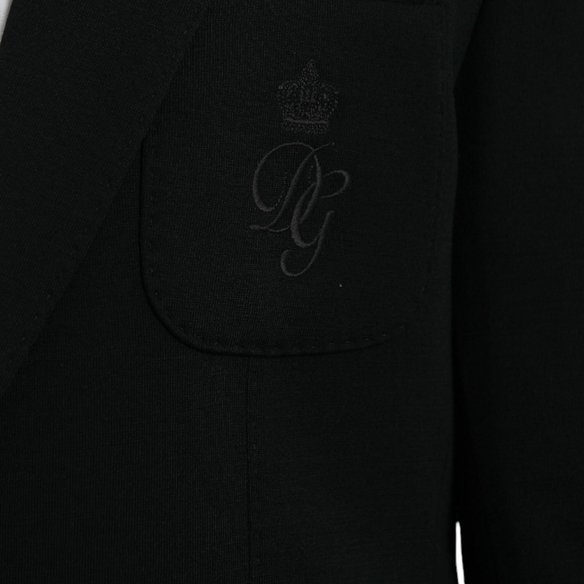 Dolce & Gabbana Black Wool Notch Single Breasted Coat Blazer