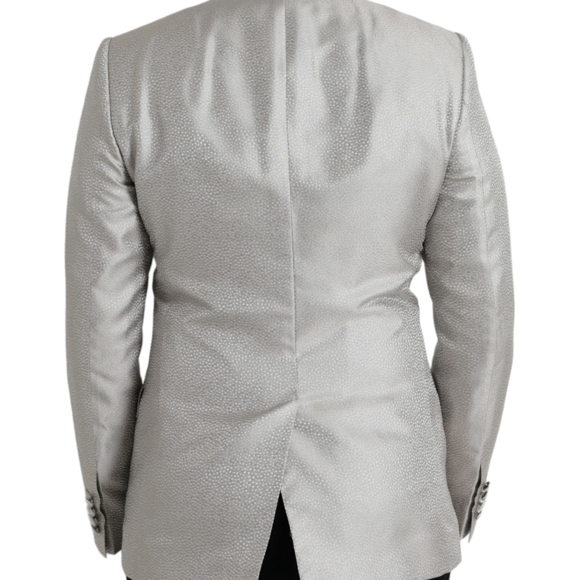 Dolce & Gabbana Off White MARTINI Double Breasted Coat Blazer