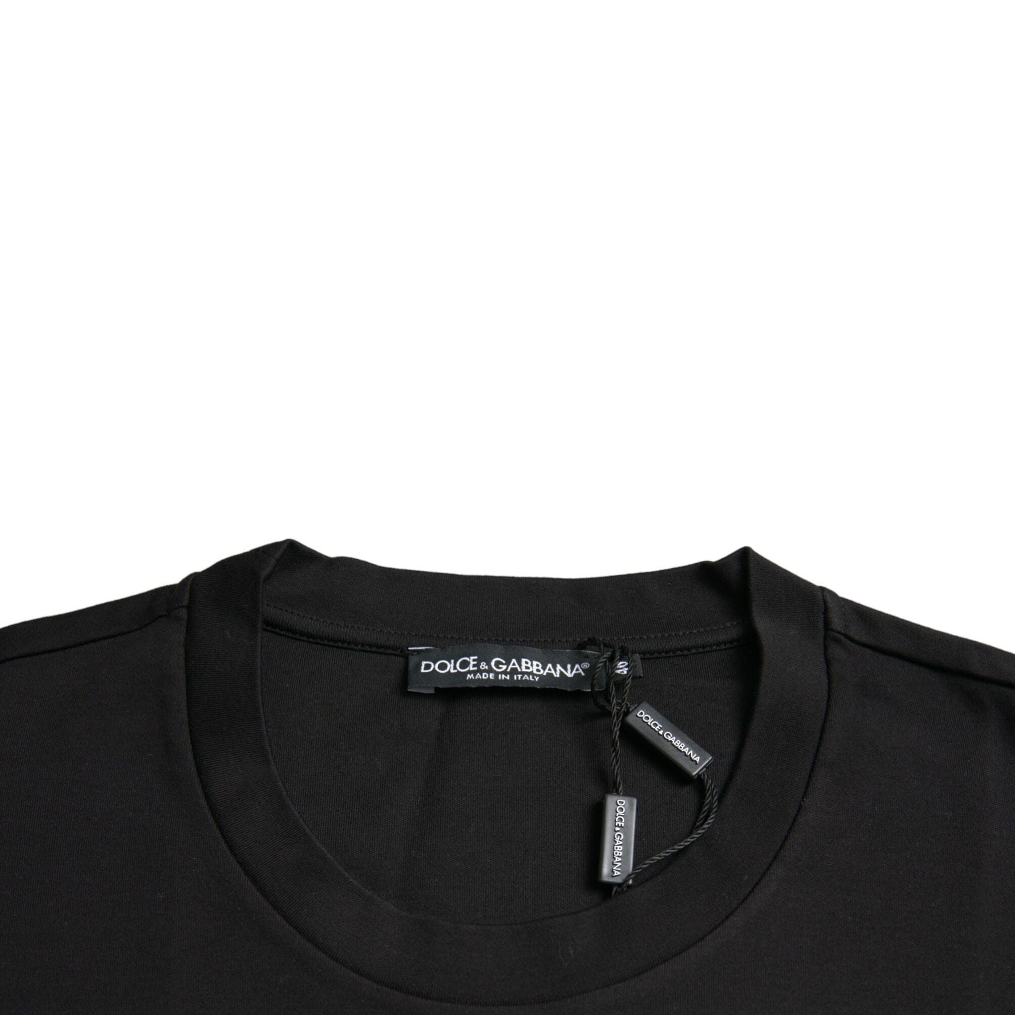 Dolce & Gabbana Black With Love Always Crew Neck Top T-shirt