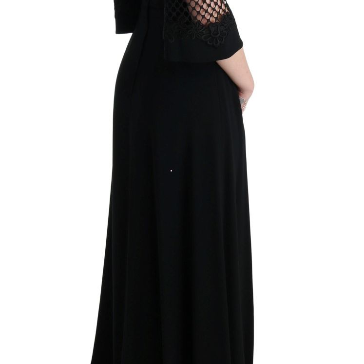 Dolce & Gabbana Black Stretch Shift Long Maxi Dress