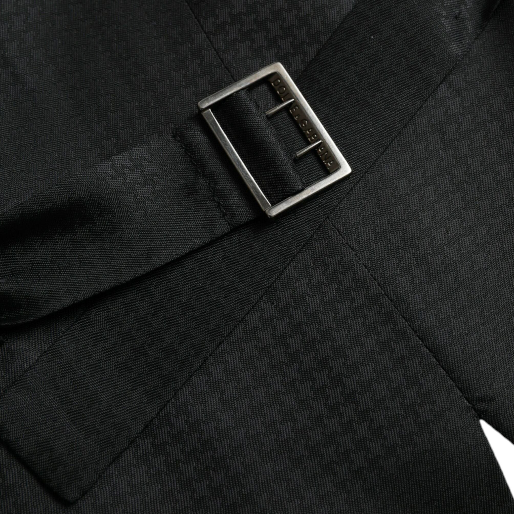 Dolce & Gabbana Black Wool Waistcoat Dress Formal Vest