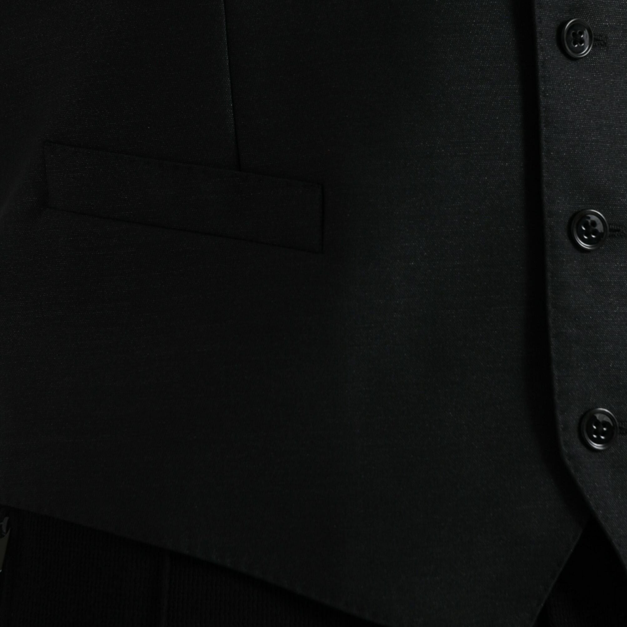 Dolce & Gabbana Black Wool Waistcoat Dress Formal Vest