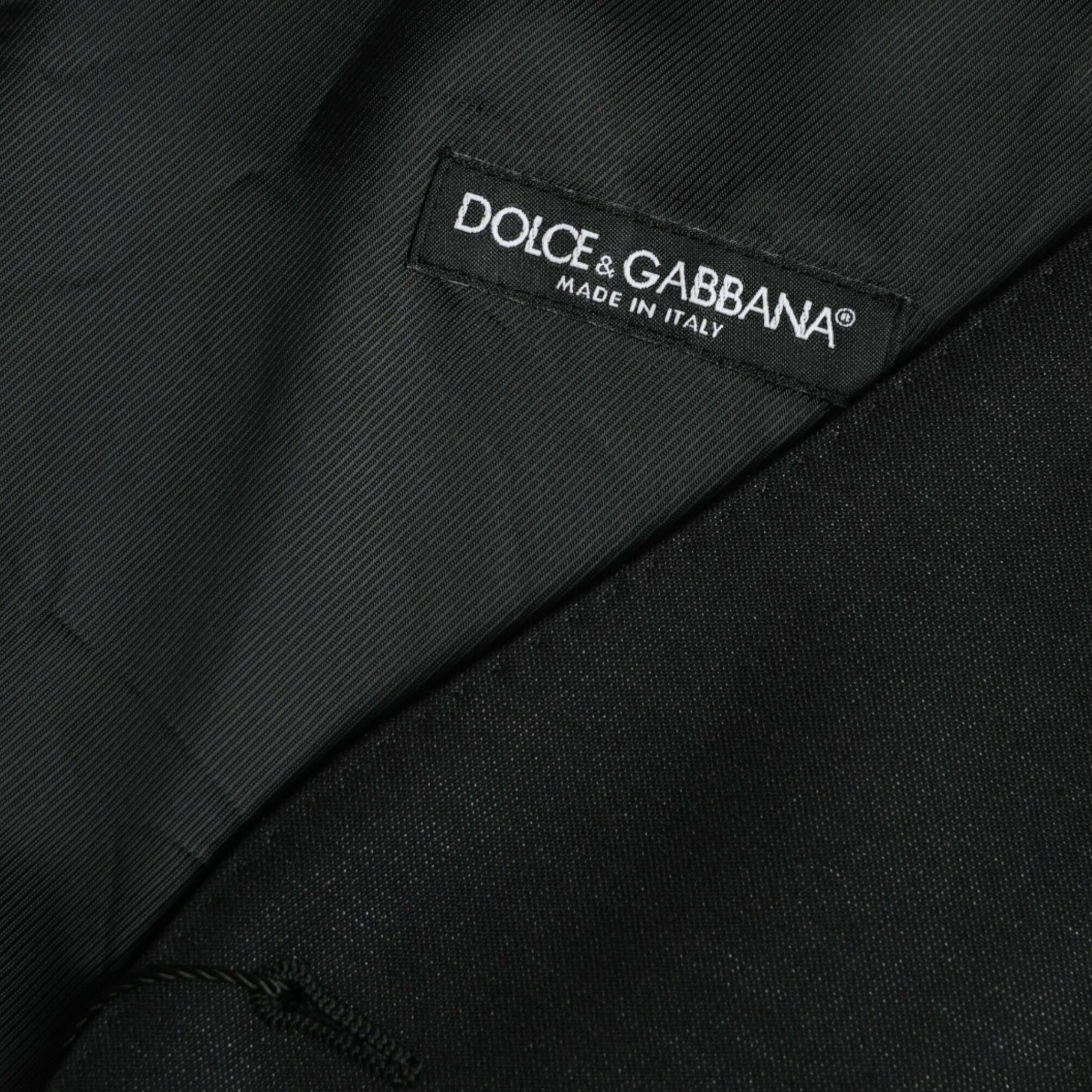 Dolce & Gabbana Black Wool Waistcoat Dress Formal Vest