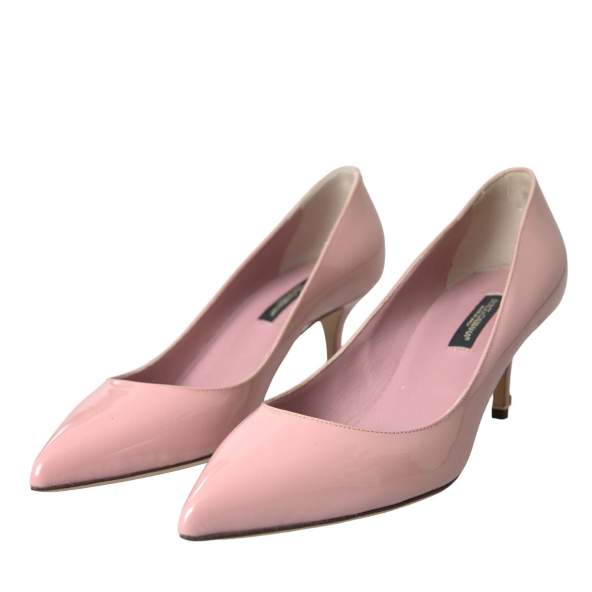 Dolce & Gabbana Light Pink Patent Leather Heels Pumps Shoes