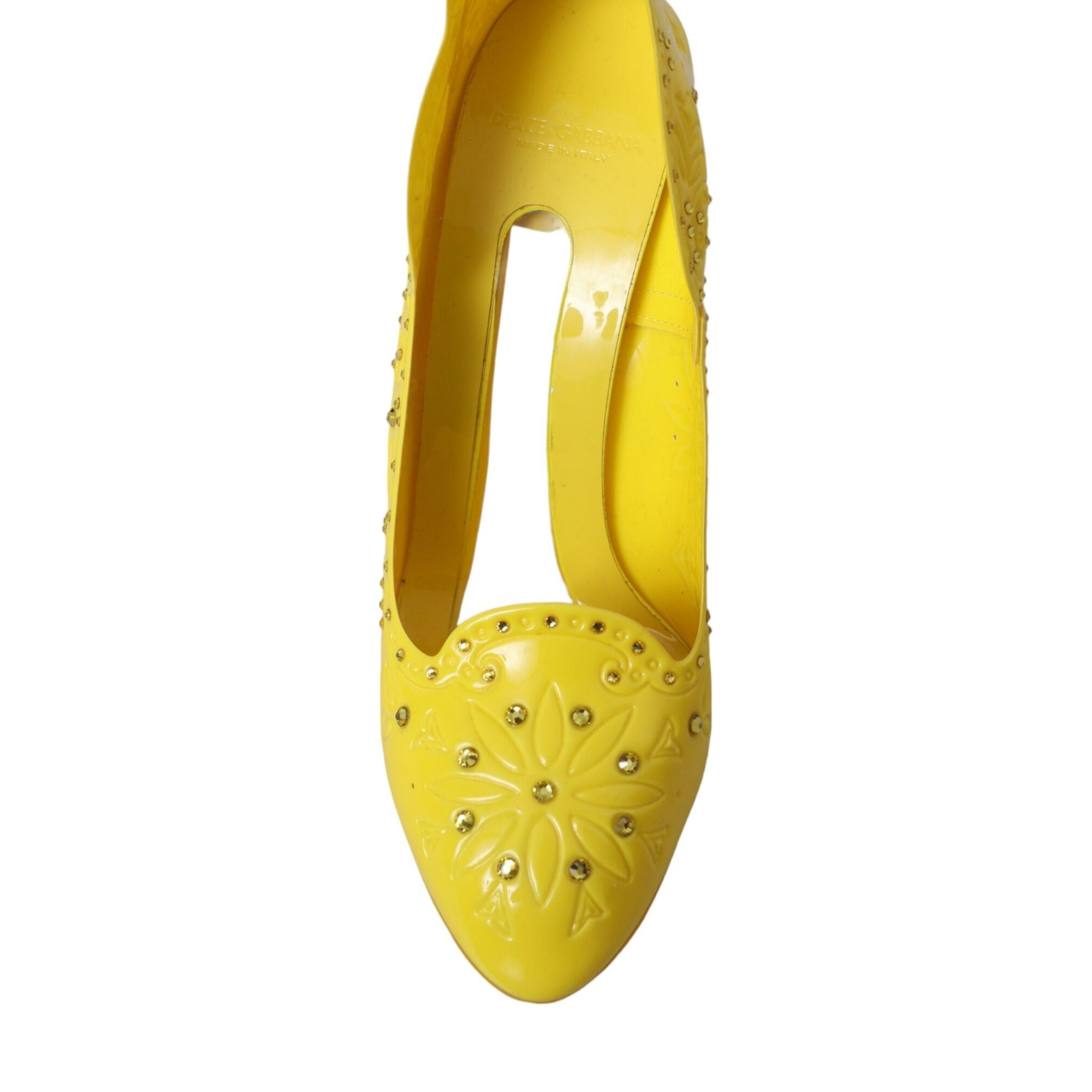 Dolce & Gabbana Yellow Crystal CINDERELLA Heels Pumps Shoes