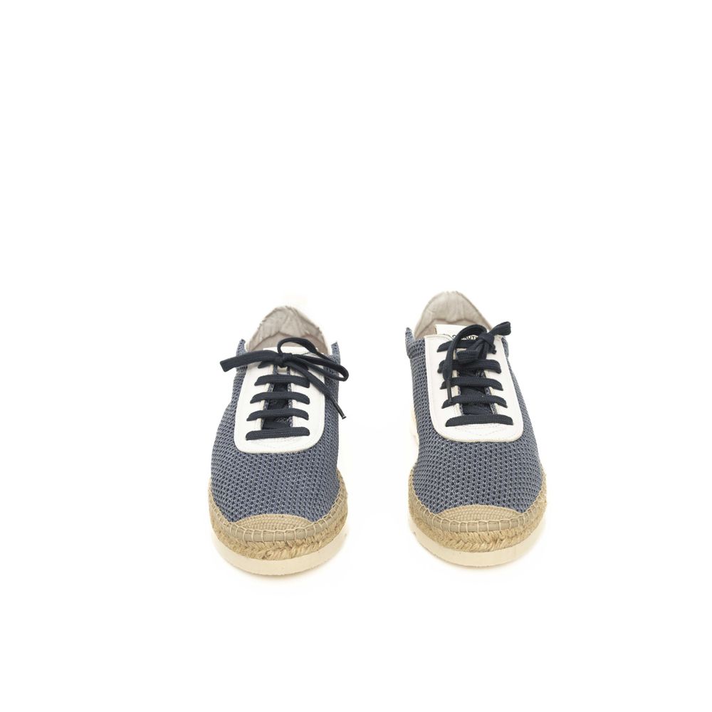 Cerruti 1881 Blue Calfskin Men Sneaker