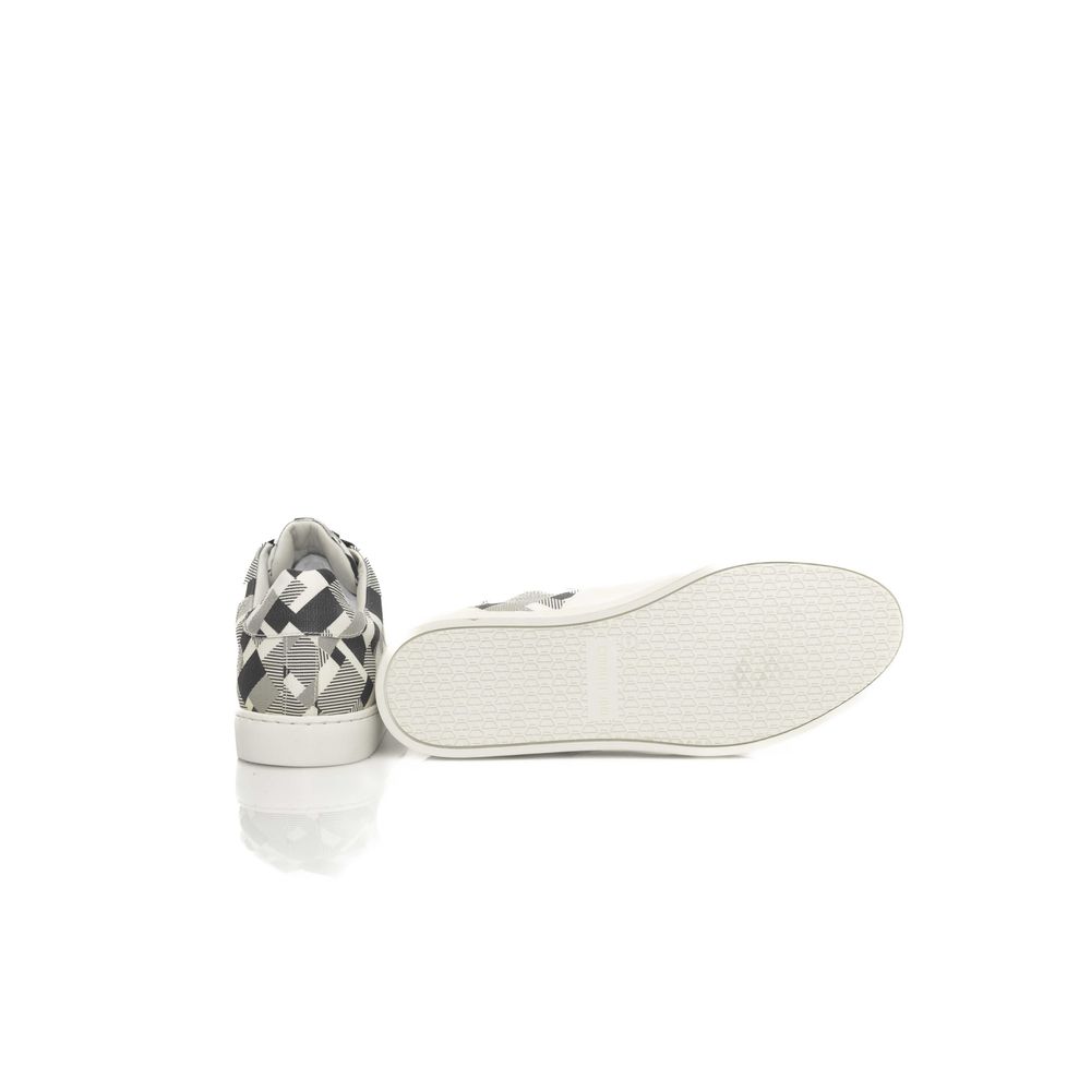 Cerruti 1881 White Calfskin Men Sneaker