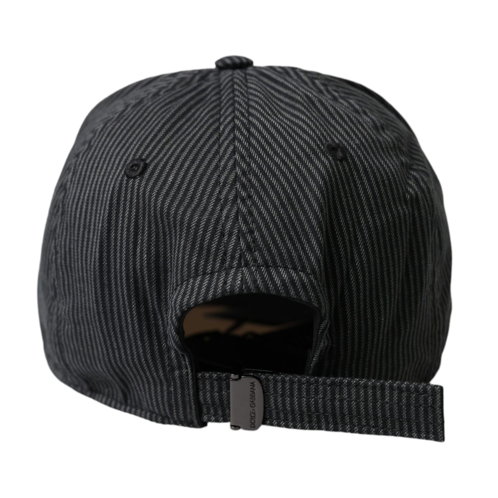 Dolce & Gabbana Black Cotton Embellished Baseball Hat Men