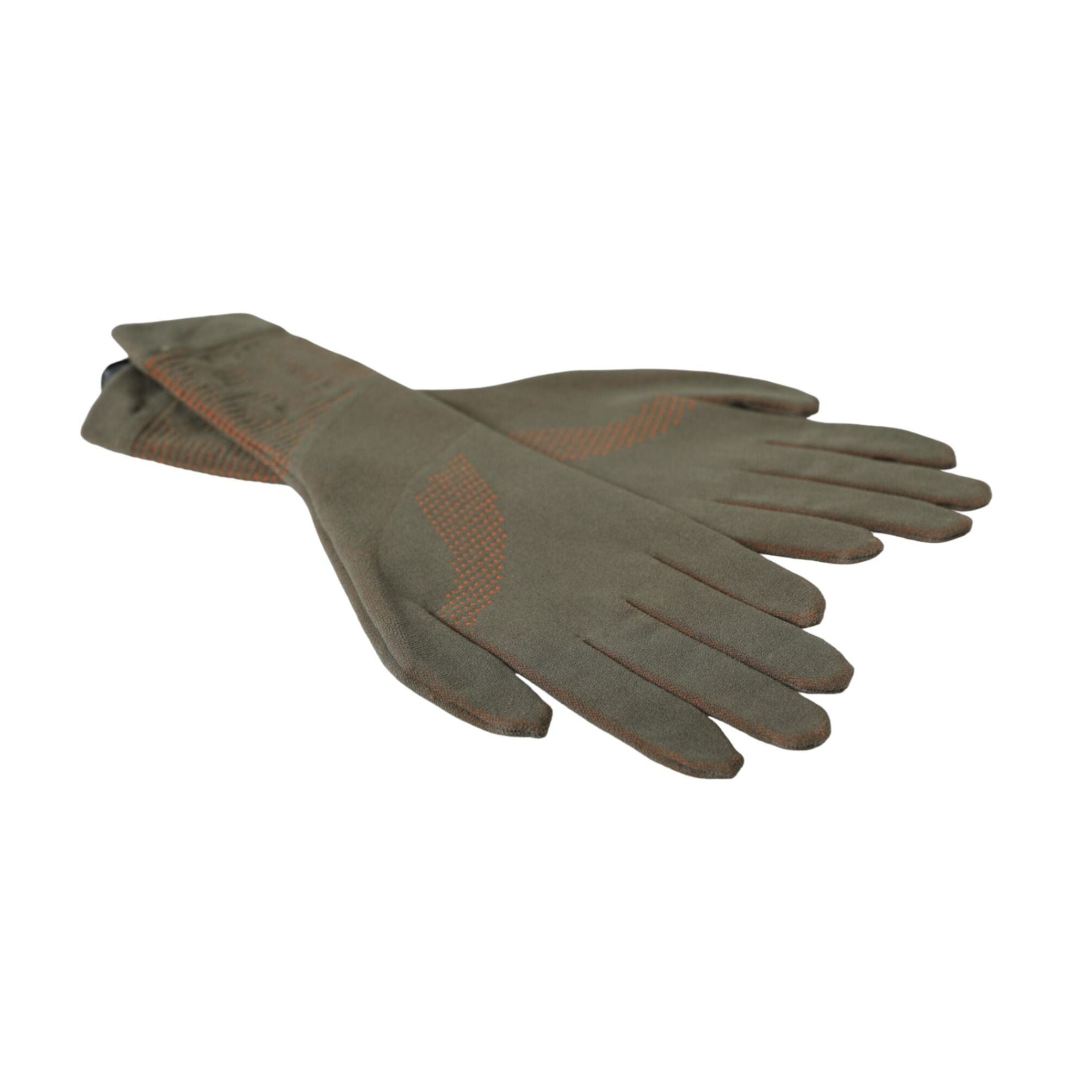 Dolce & Gabbana Brown Cotton Stretch Wrist Length Gloves