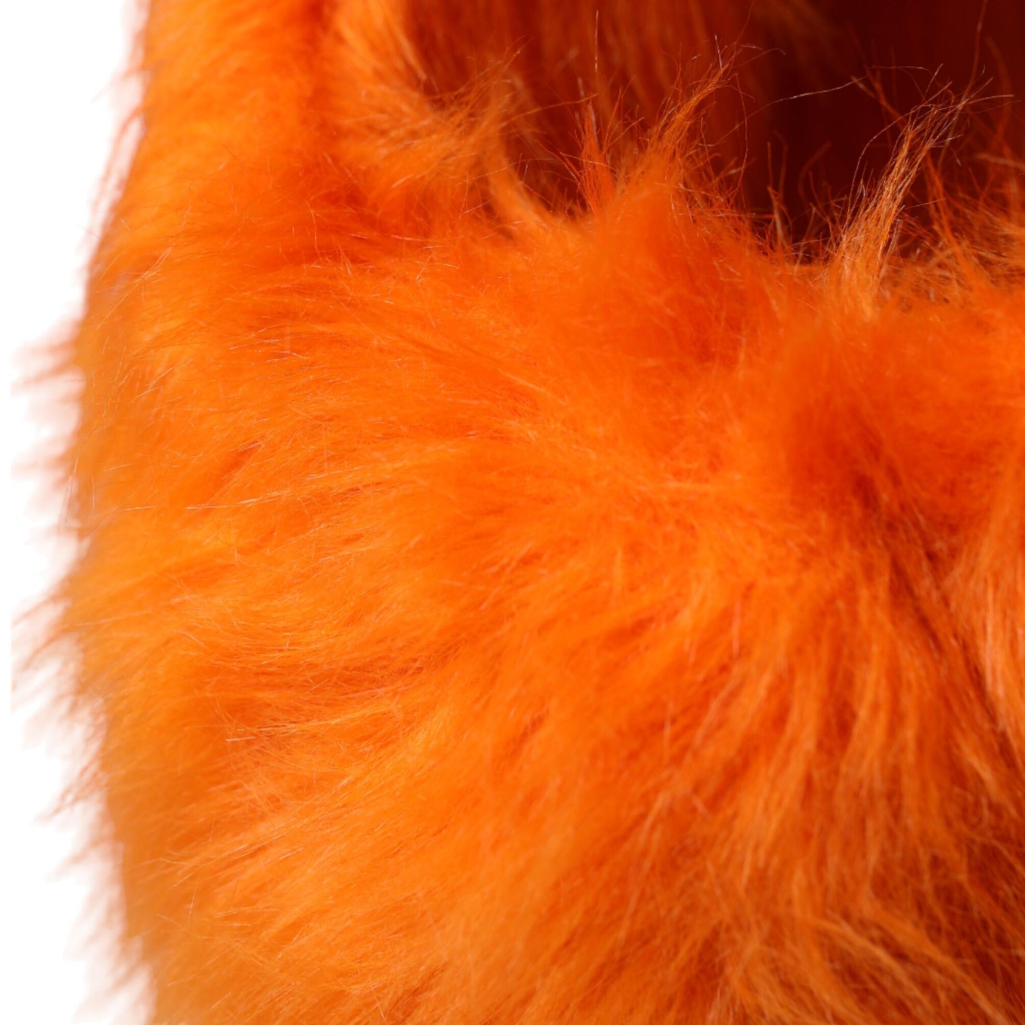 Dolce & Gabbana Orange Faux Fur Whole Head Wrap Hat