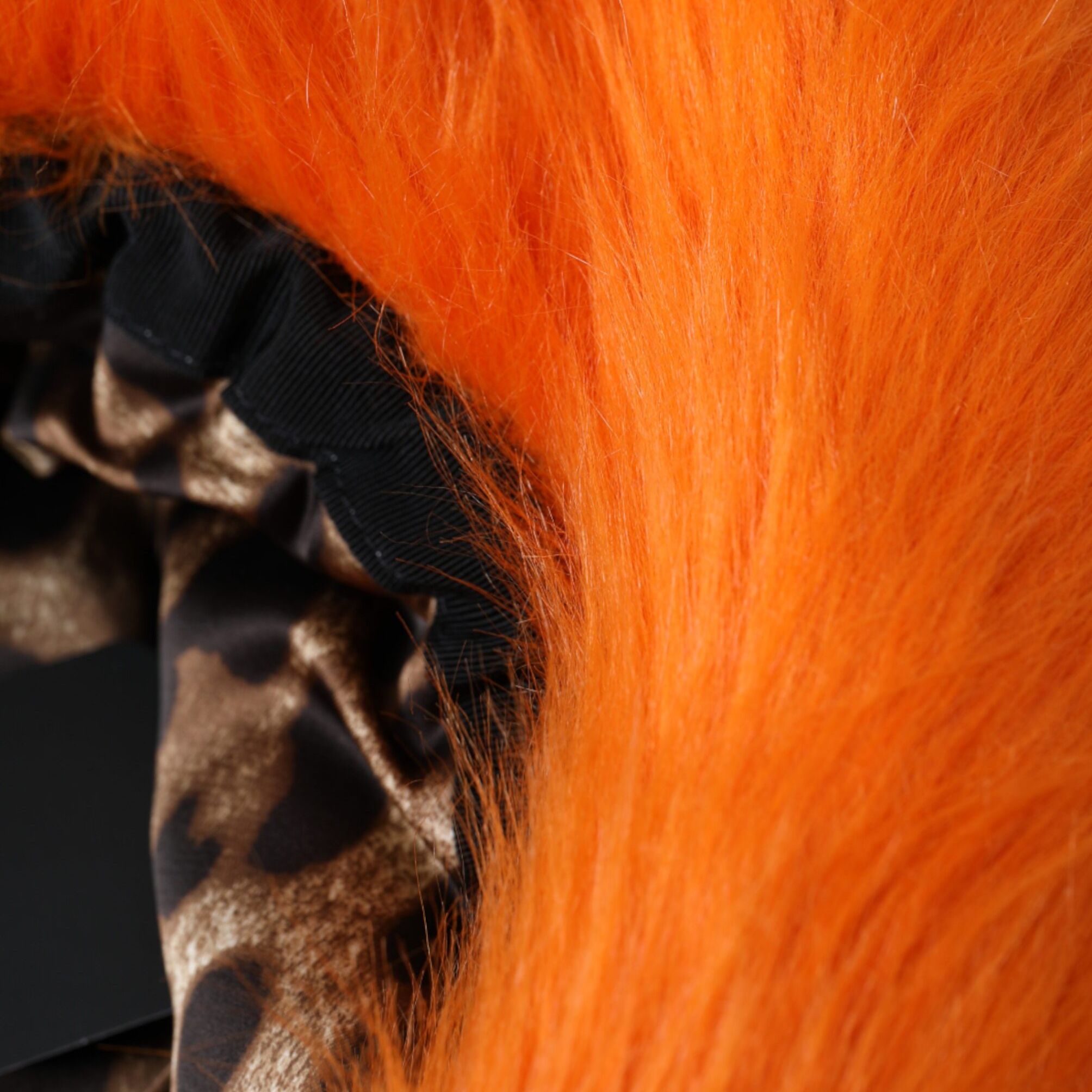 Dolce & Gabbana Orange Faux Fur Polyester Fedora Hat