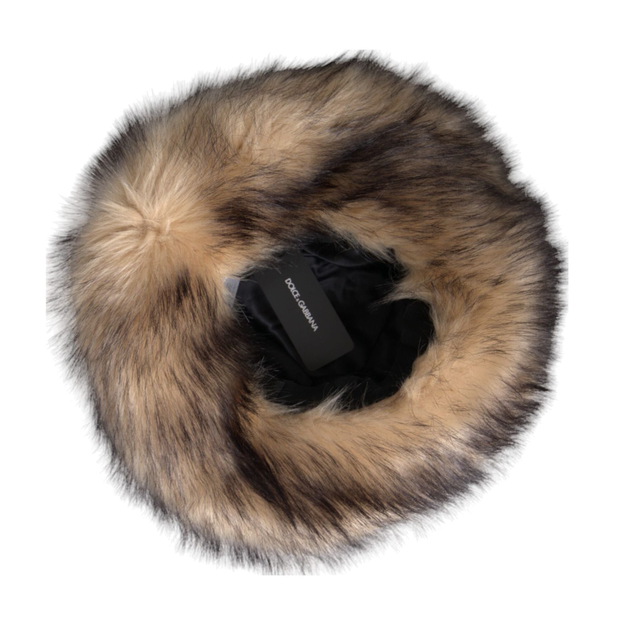 Dolce & Gabbana Brown Faux Fur Modacrylic Fedora Hat