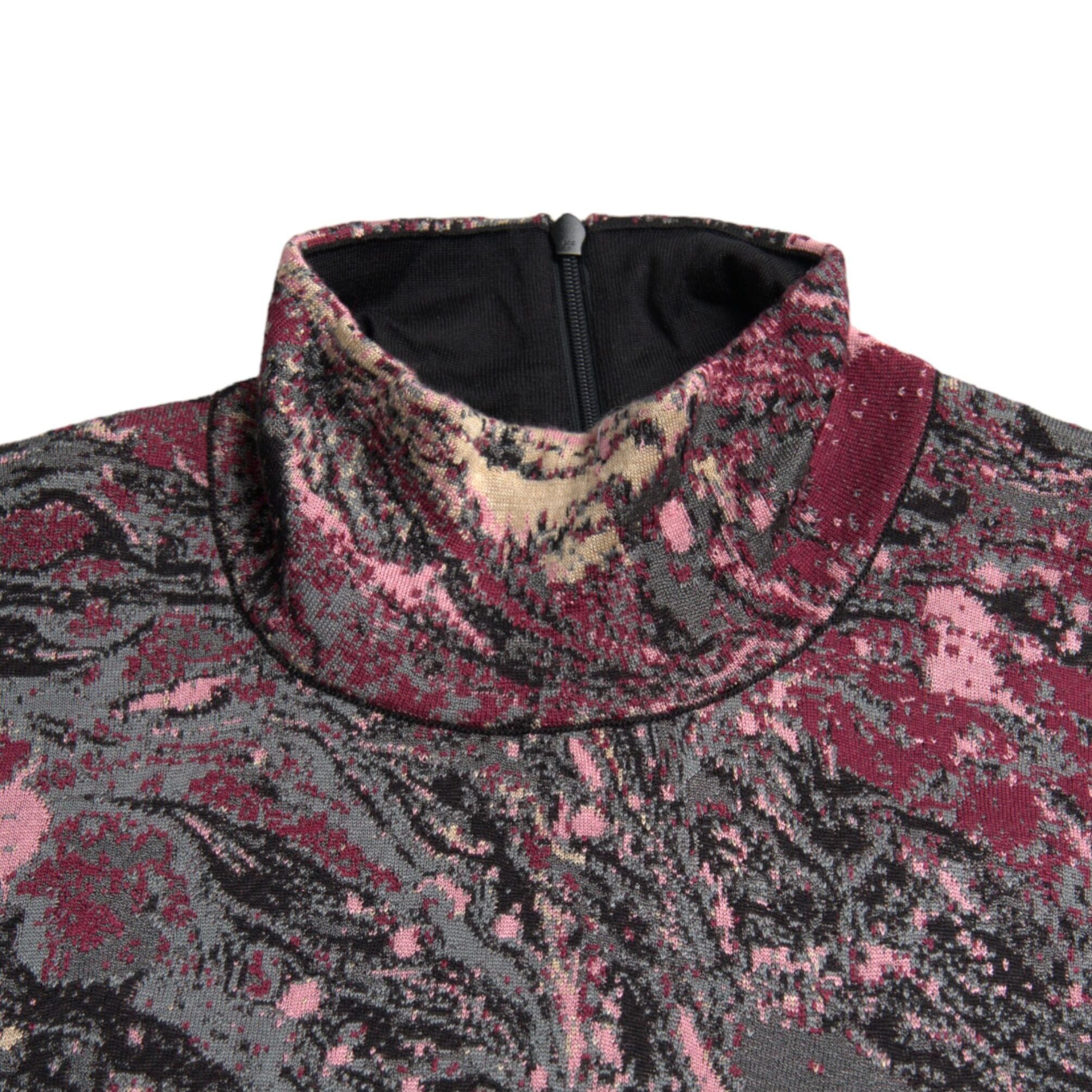 Dolce & Gabbana Multicolor Graphic Turtle Neck Men Sweater