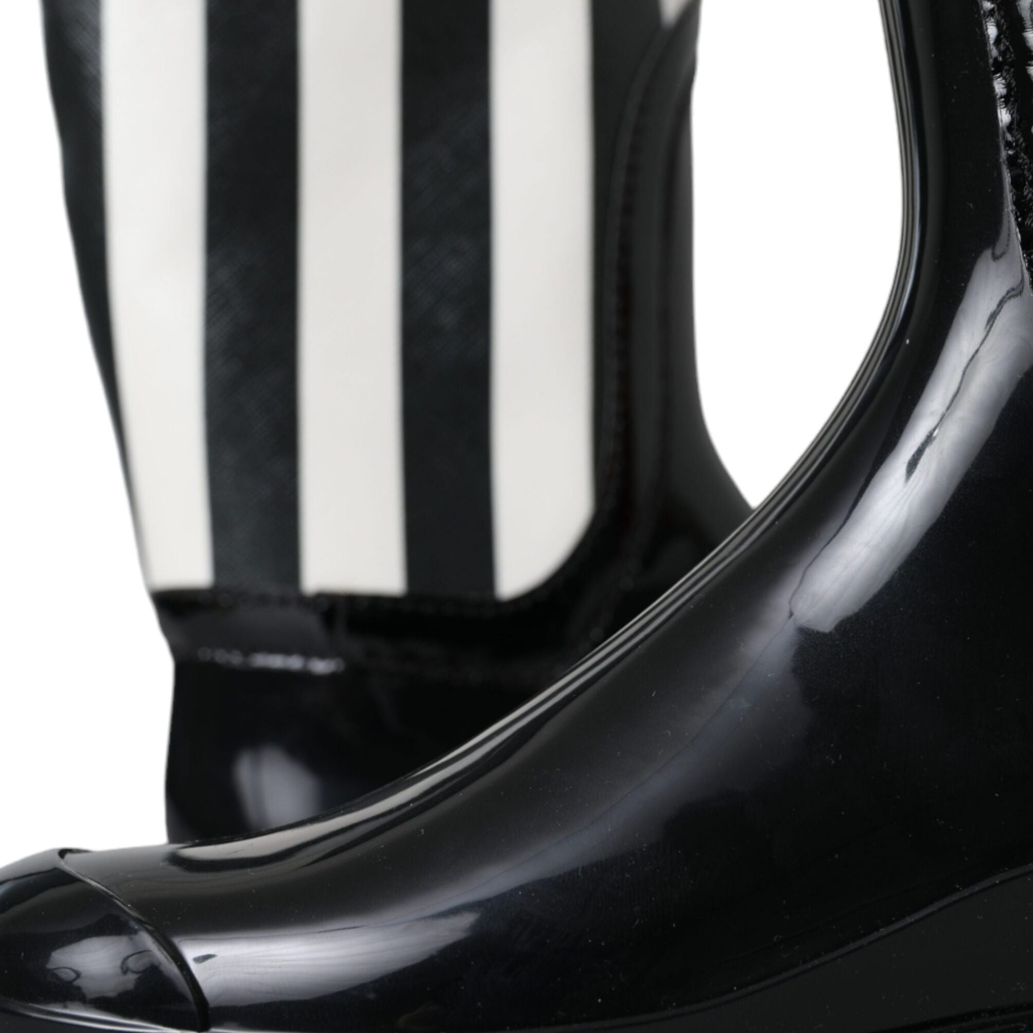 Dolce & Gabbana Black Rubber Knee High Flat Boots Shoes