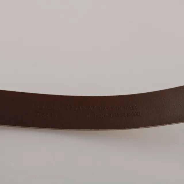 Dolce & Gabbana Cream Beige Gold Buckle Waist Leather Belt
