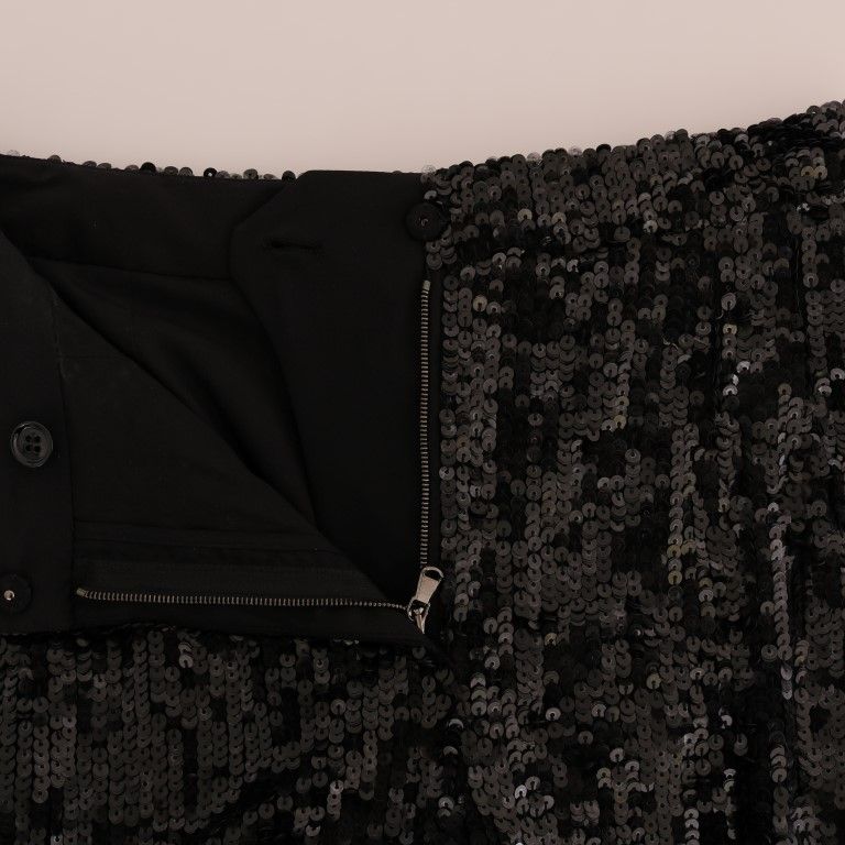 Dolce & Gabbana Black Sequined Fashion Shorts