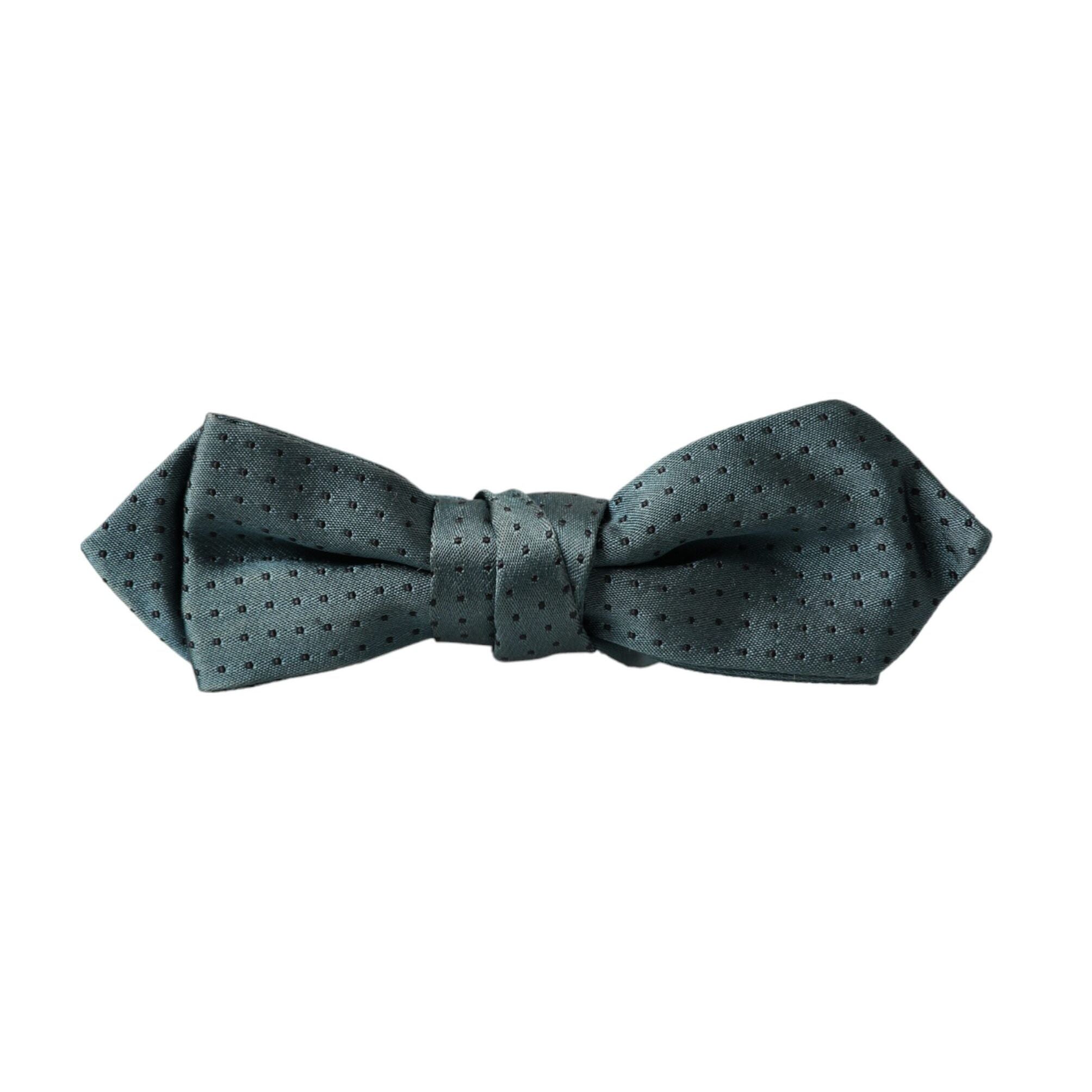 Dolce & Gabbana Green Silk Fantasy Adjustable Neck Men Papillon Bow Tie