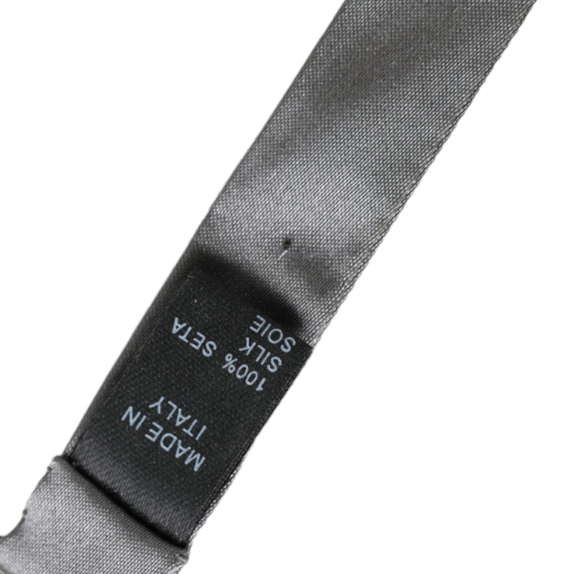 Dolce & Gabbana Gray Satin Silk Adjustable Neck Men Papillon Bow Tie