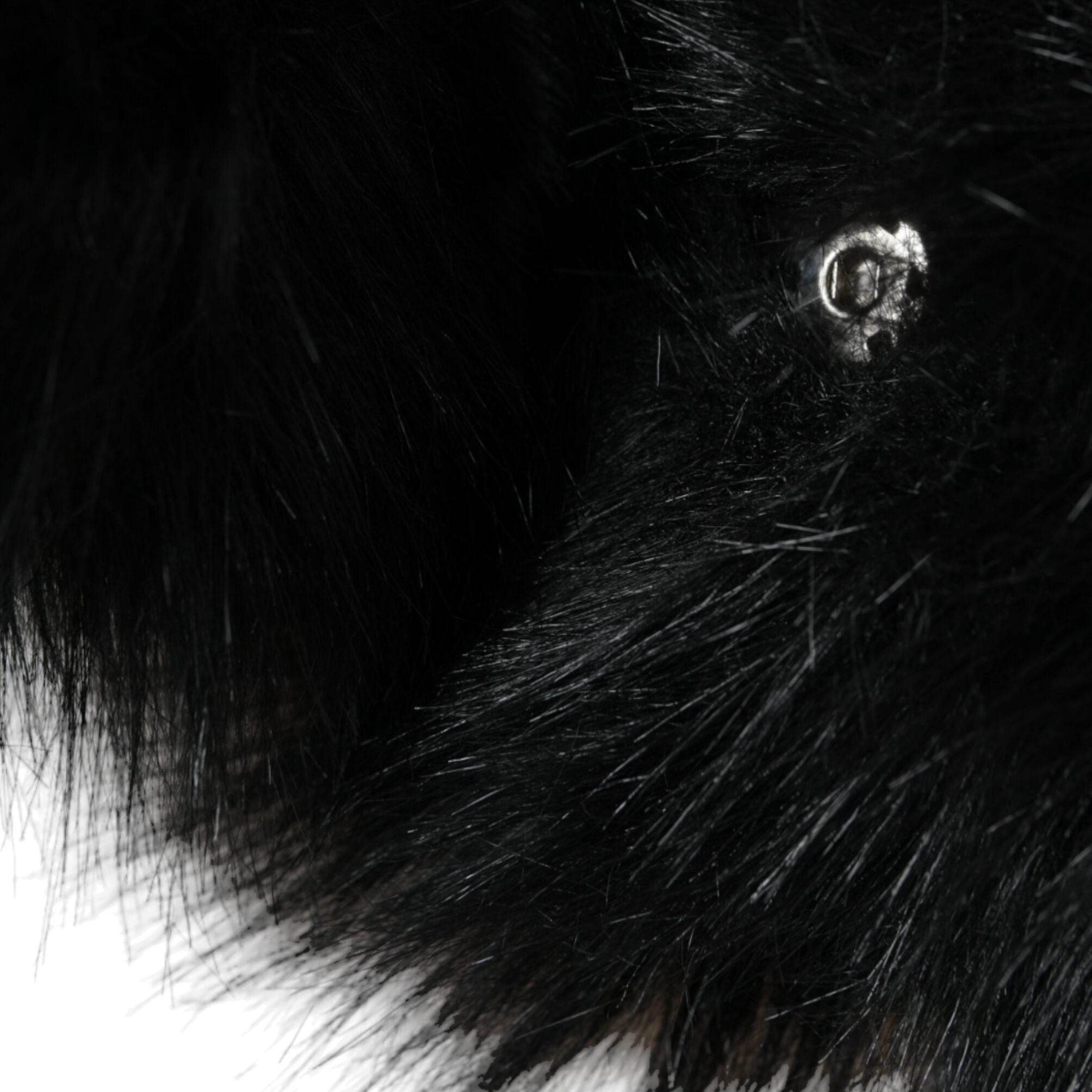 Dolce & Gabbana Black Faux Fur Whole Head Wrap Hat