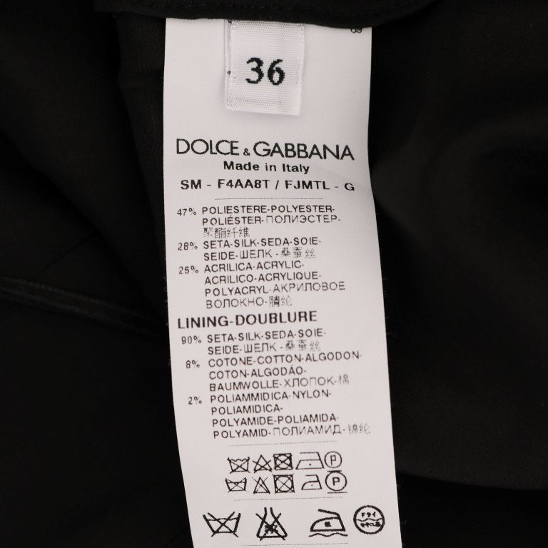 Dolce & Gabbana Black Floral Jacquard Silk A-Line Skirt