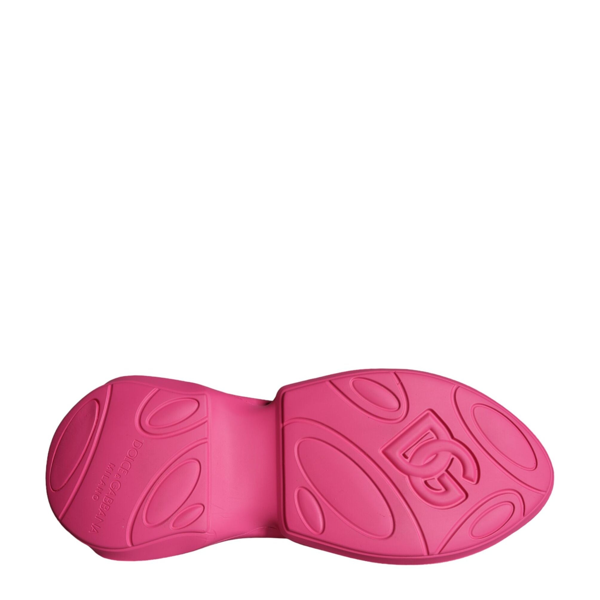 Dolce & Gabbana Pink Logo Print Slip On Socks Sneakers Shoes