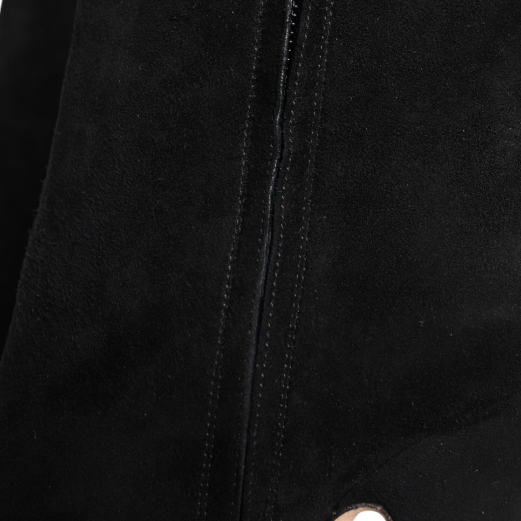 Dolce & Gabbana Black Suede Leather Mid Calf Boots Shoes