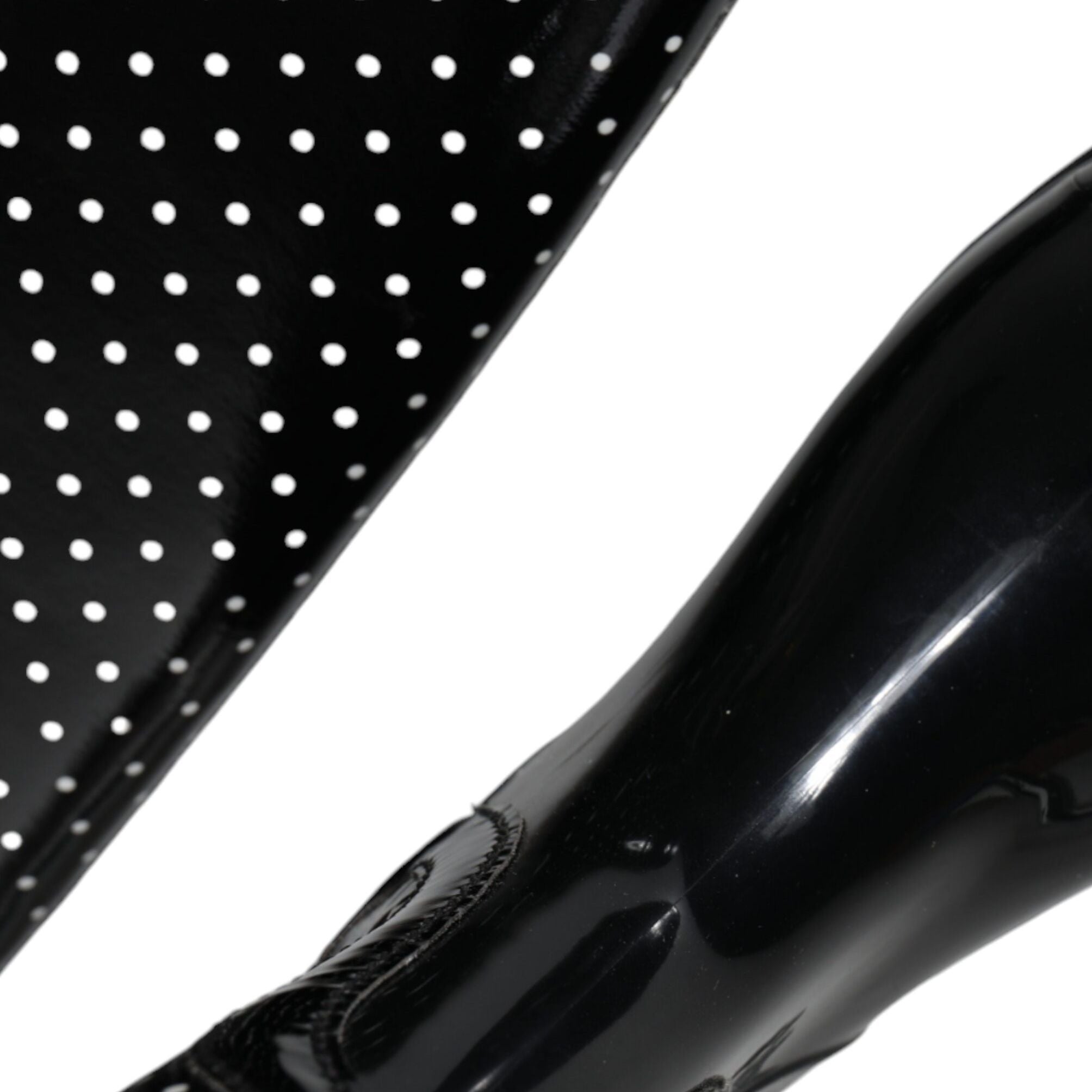 Dolce & Gabbana Black Polka Dot Rubber Knee High Boots Shoes