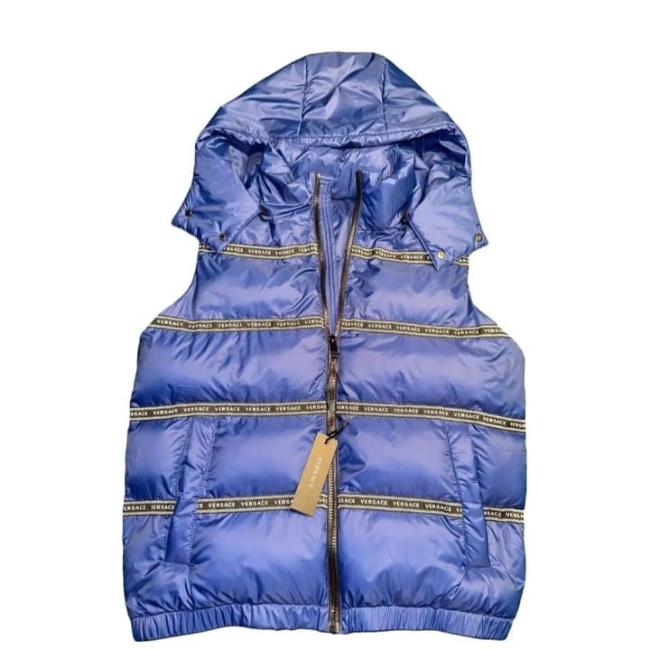 Versace Blue Polyester Vest