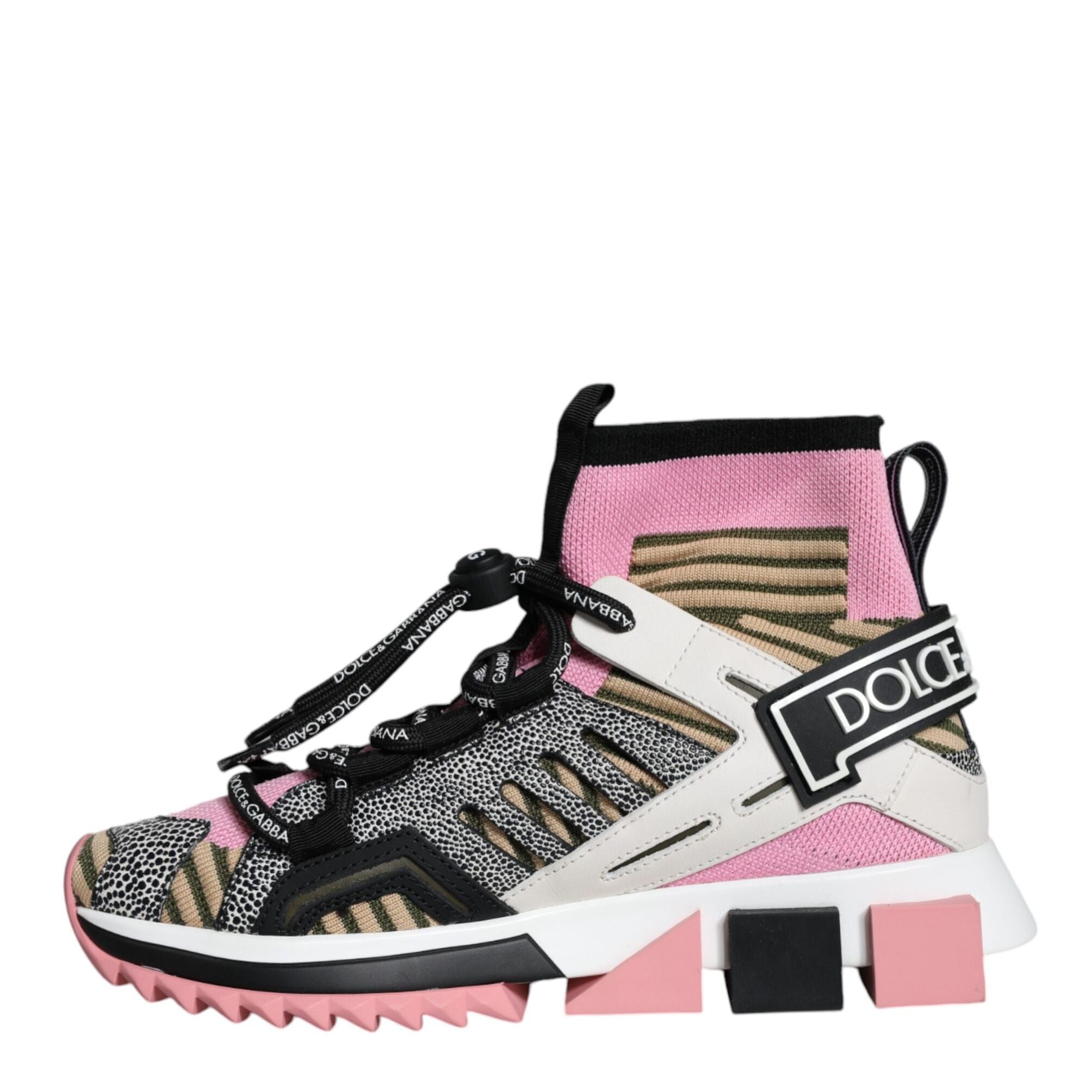 Dolce & Gabbana Multicolor Sorrento Socks Logo Sneakers Shoes