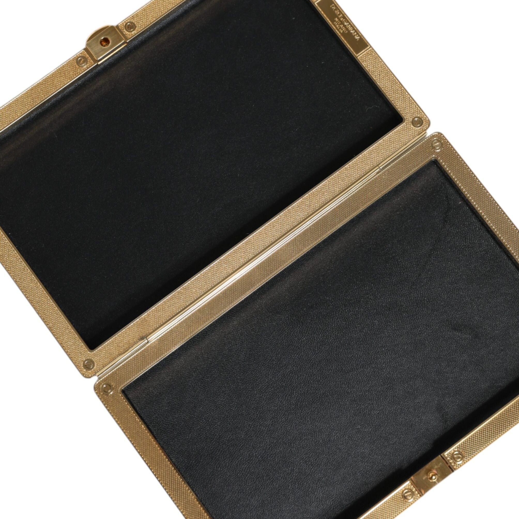 Dolce & Gabbana Gold Crystal Bifold Clutch Evening Party Women Purse Bag