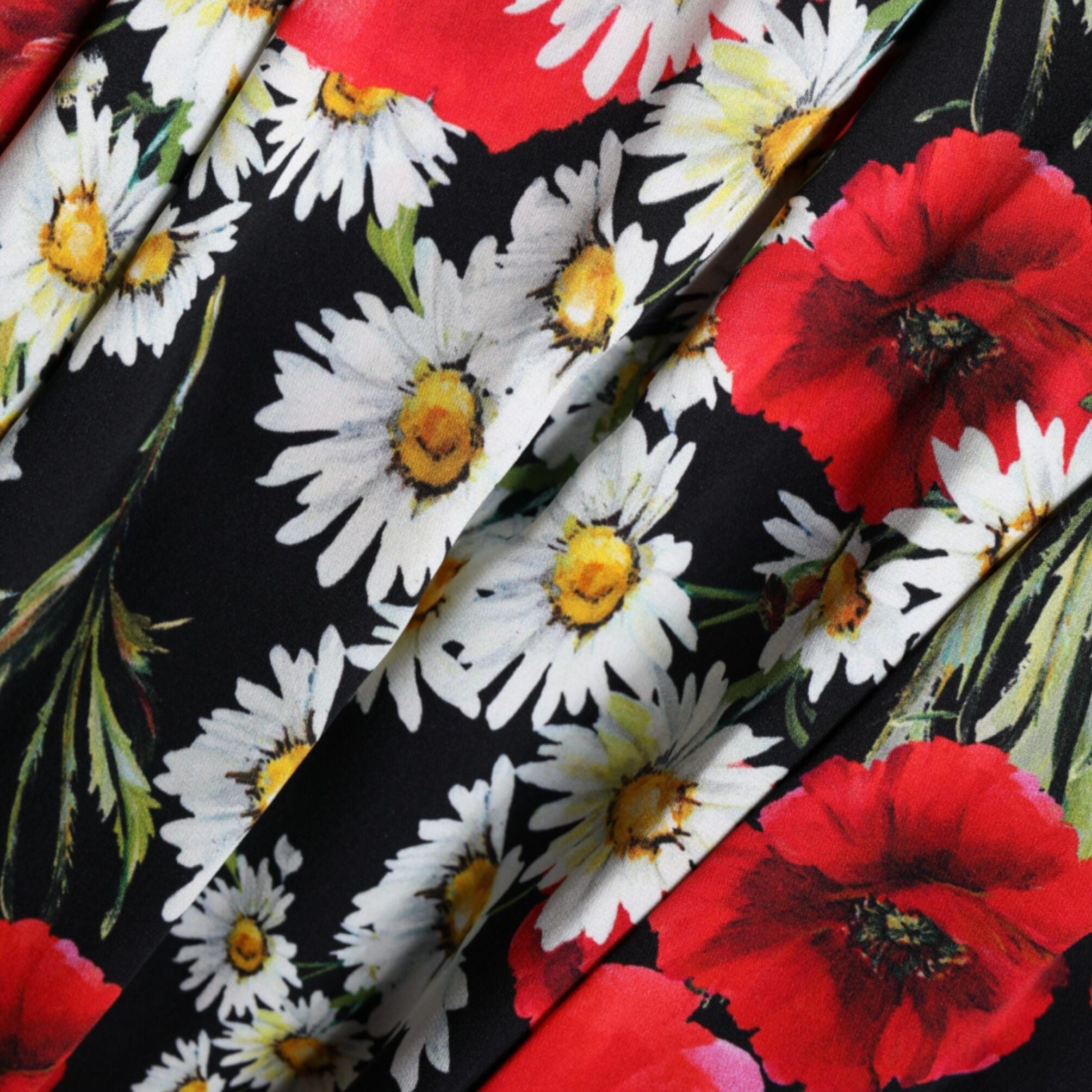 Dolce & Gabbana Black Floral Silk Sleeveless Long Gown Dress