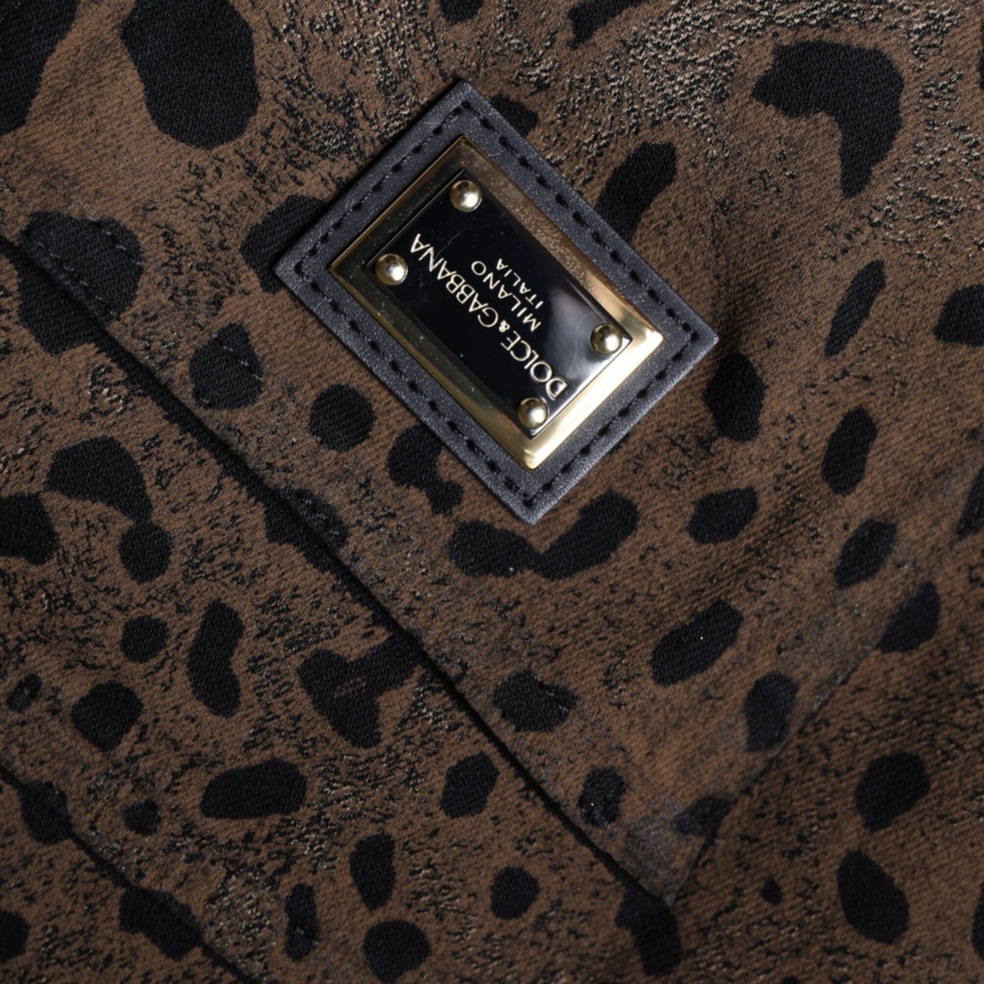 Dolce & Gabbana Brown Leopard Cotton Skinny Denim Jeans