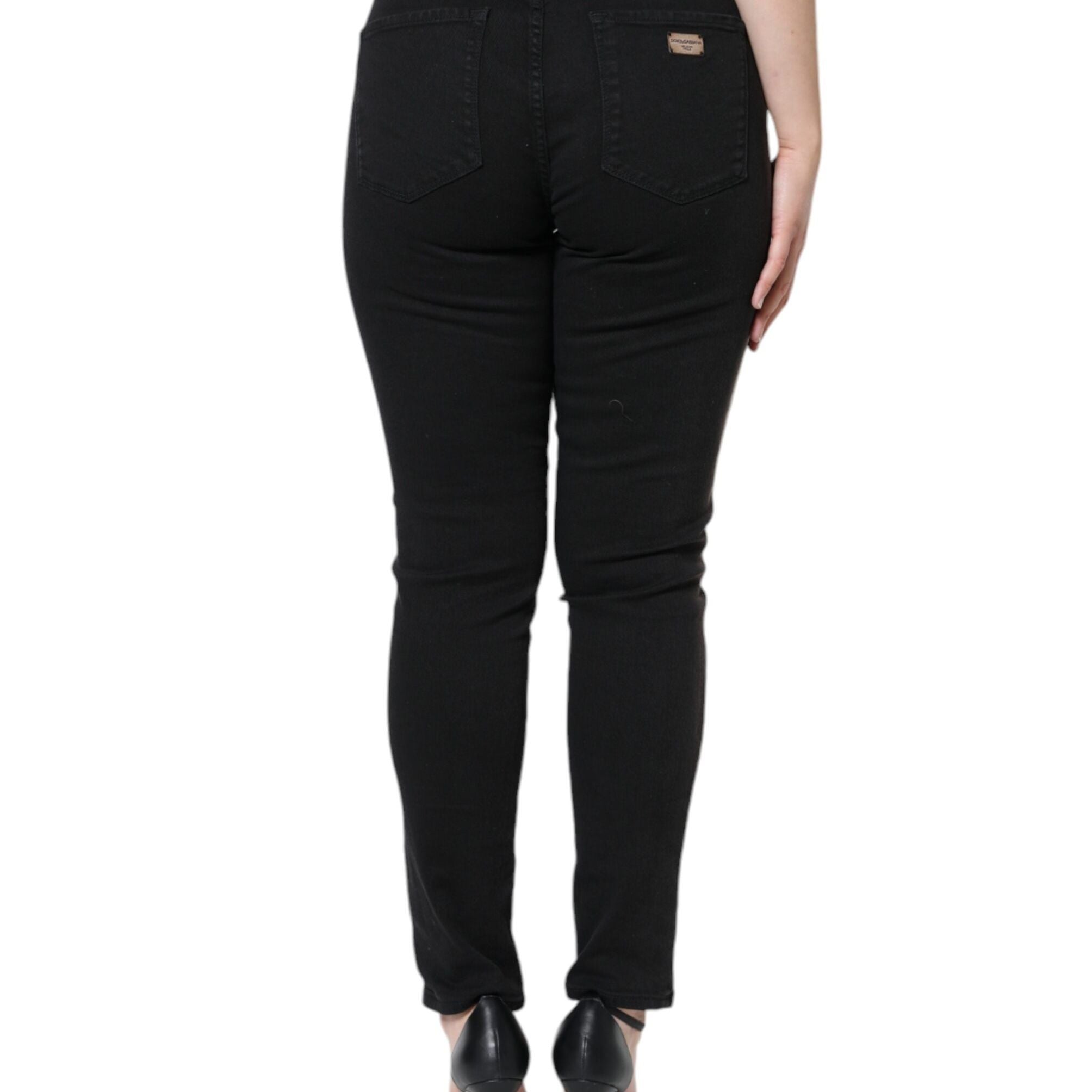 Dolce & Gabbana Black Cotton Stretch Skinny Denim Jeans