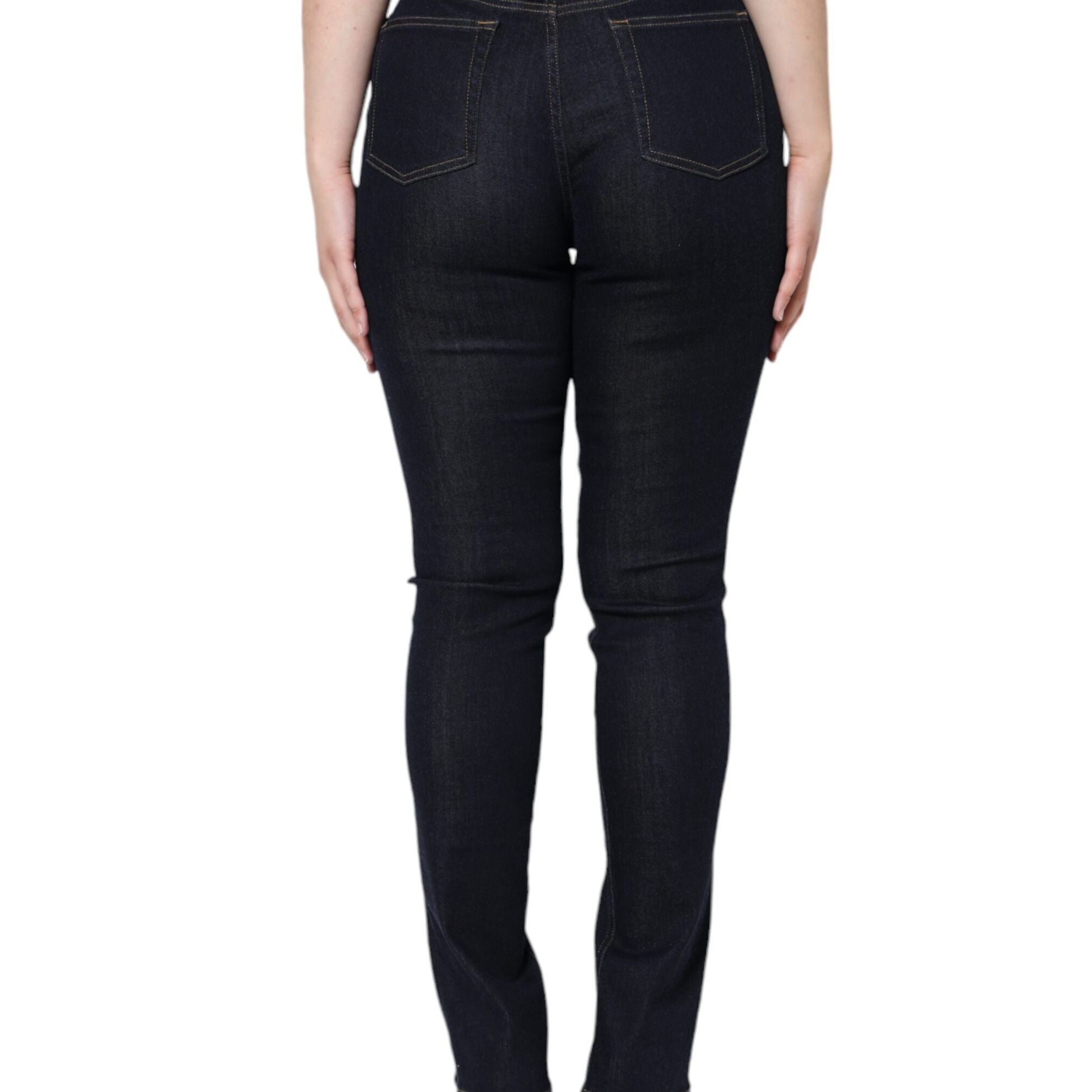 Dolce & Gabbana Black Cotton Blend Skinny Denim Jeans