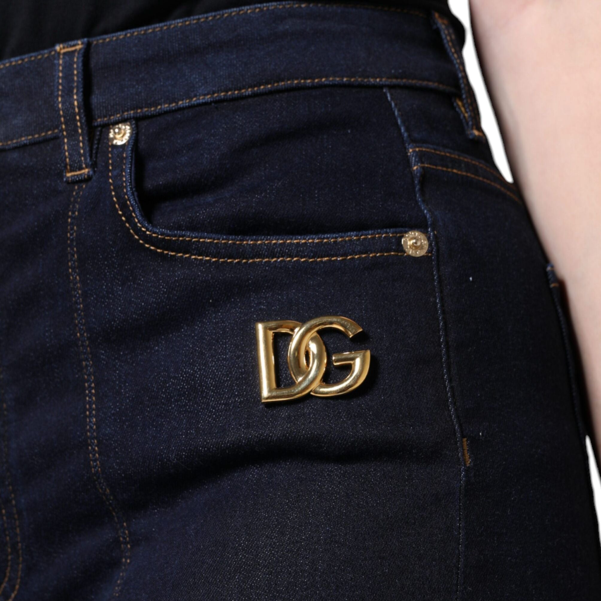 Dolce & Gabbana Black Cotton Blend Skinny Denim Jeans