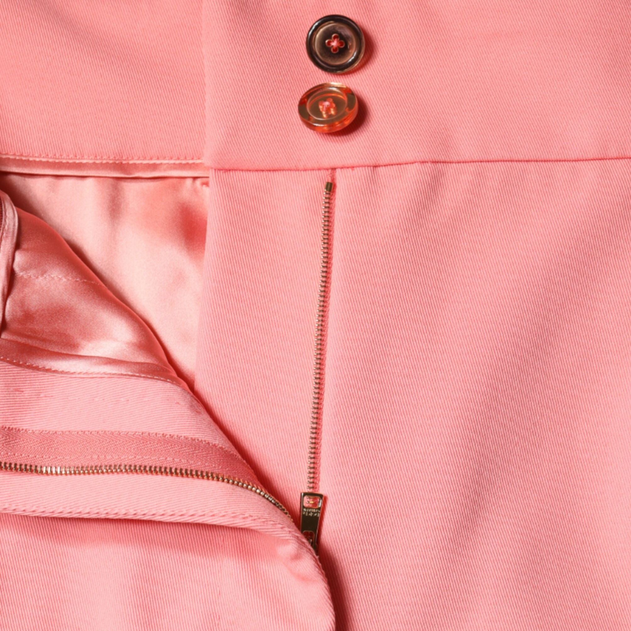 Dolce & Gabbana Rose Pink Polyester High Waist Tapered Pants