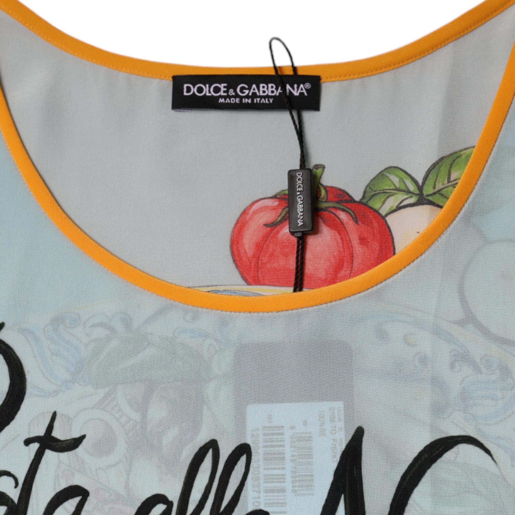 Dolce & Gabbana Multicolor Pasta Alla Norma Print Tank Top