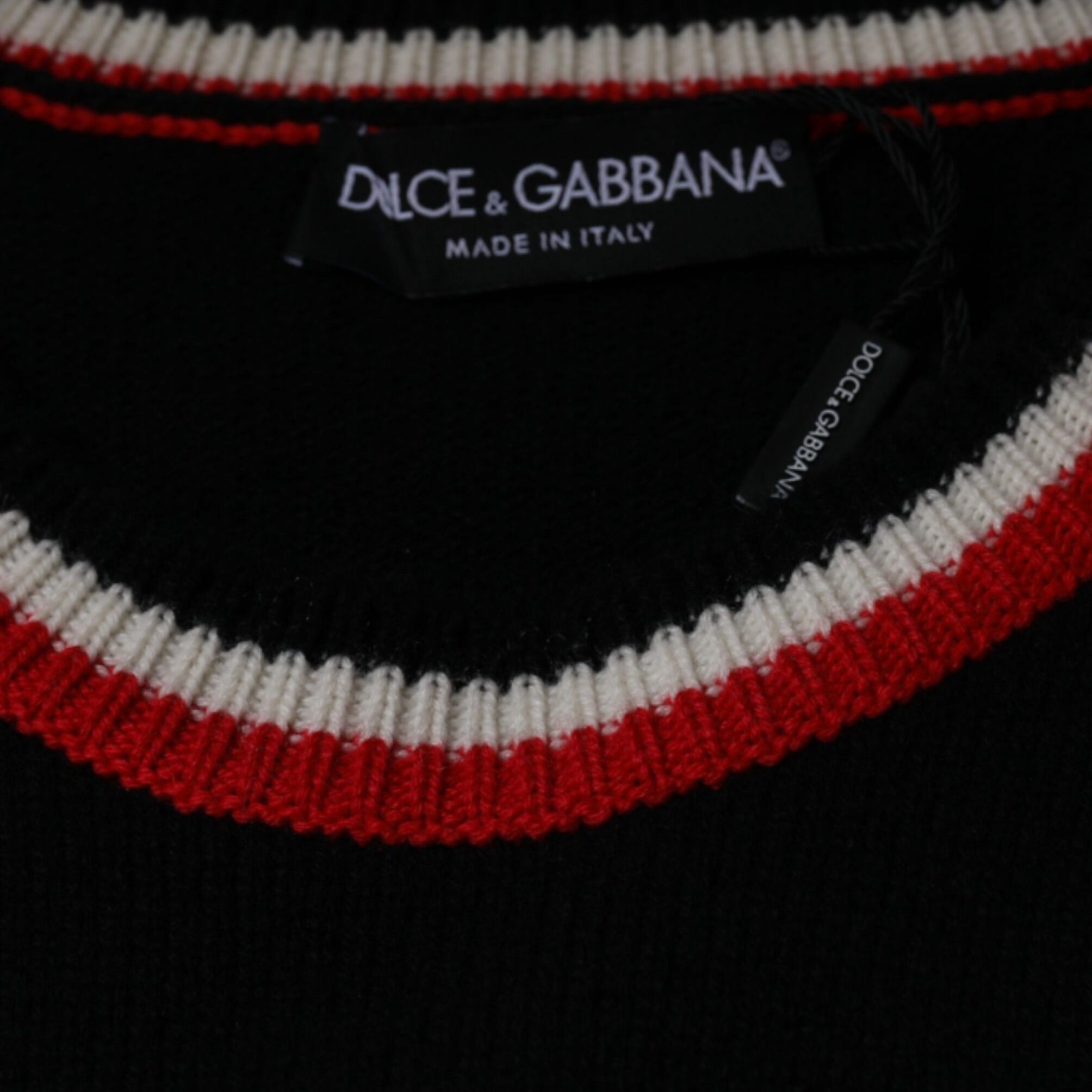 Dolce & Gabbana Black Cashmere Pig of the Year Pullover Sweater