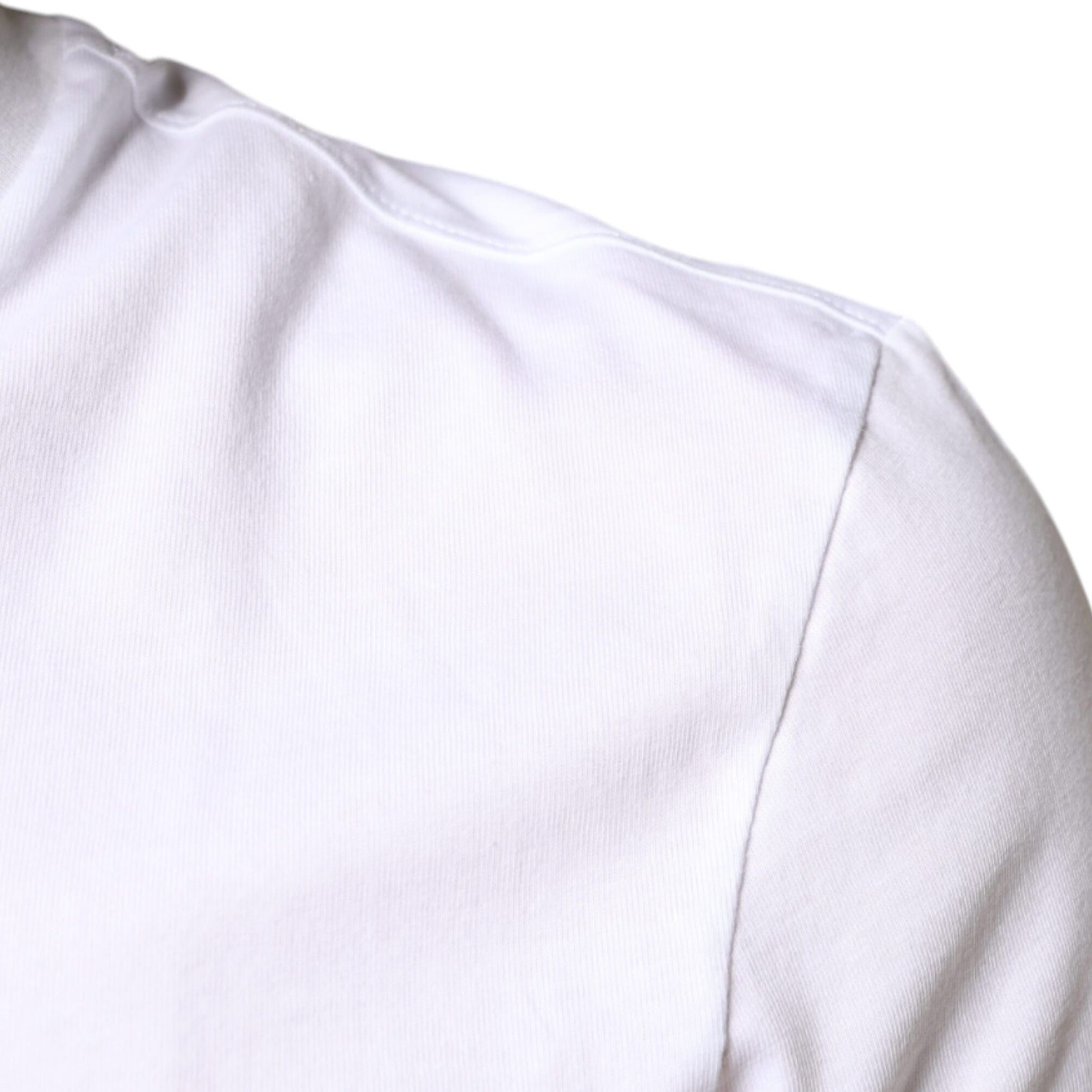 Dolce & Gabbana White Cotton DG Applique Casual T-shirt