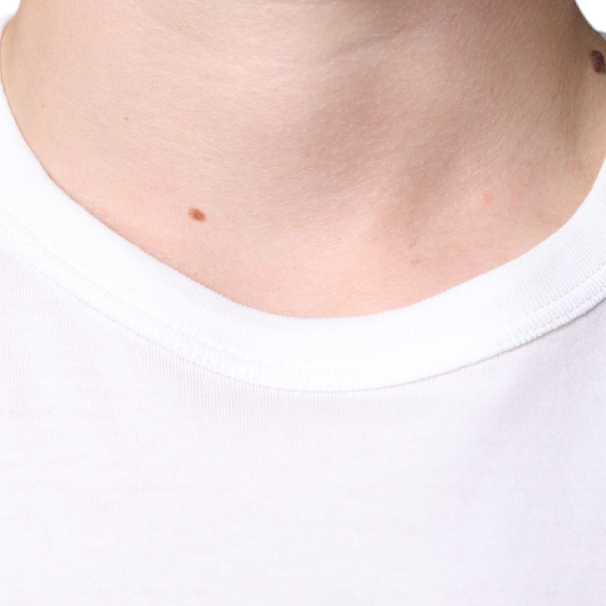 Dolce & Gabbana White Logo Embossed Cotton Crewneck T-shirt