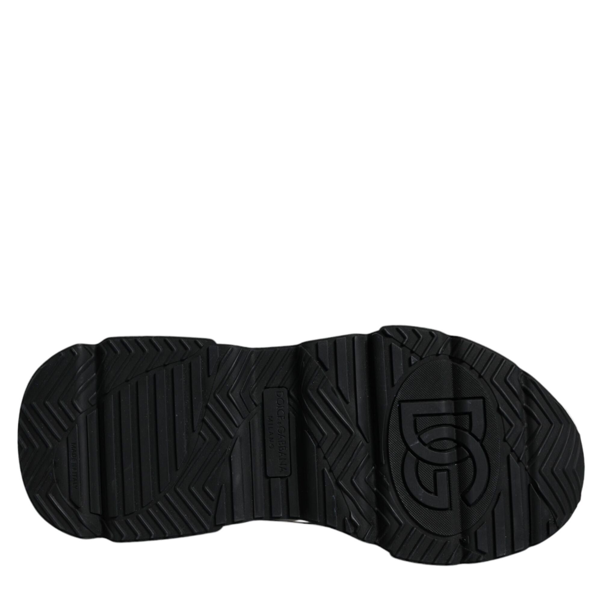 Dolce & Gabbana White Black Logo Plaque Daymaster Sneakers Shoes