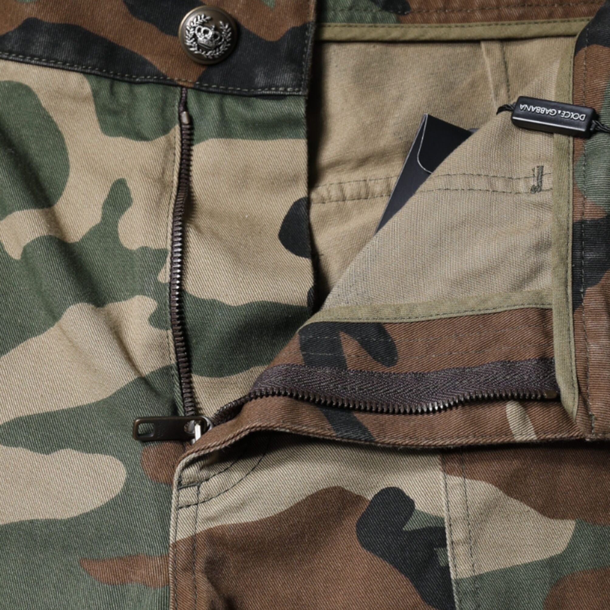 Dolce & Gabbana Multicolor Camouflage Cargo Pants