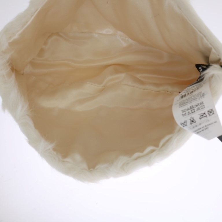 Dolce & Gabbana White Xiangao Lamb Fur Beanie